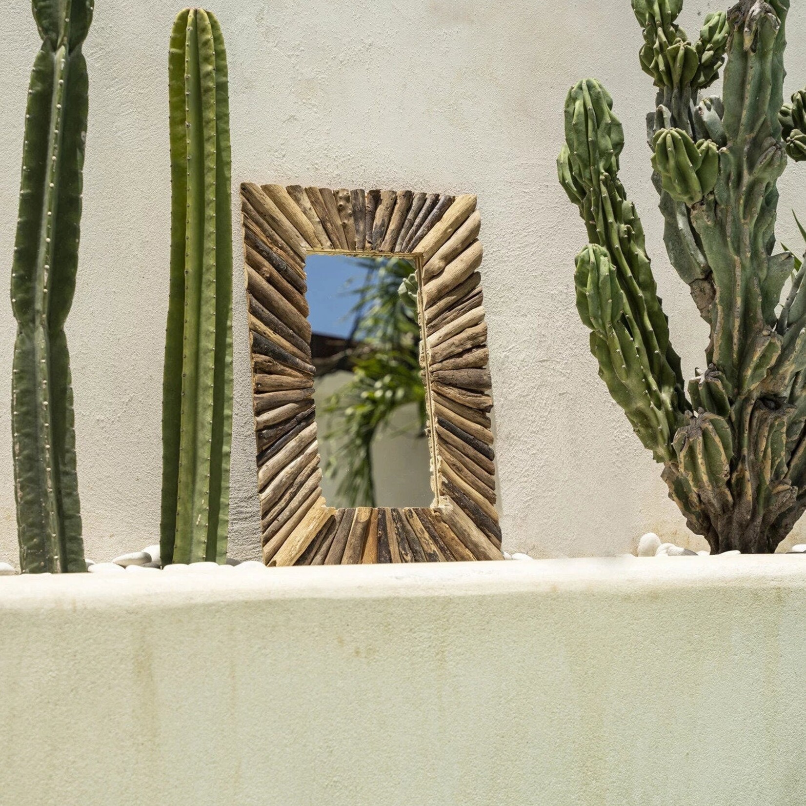 Bazar Bizar Antwerp The Driftwood Framed Mirror - Natural - M