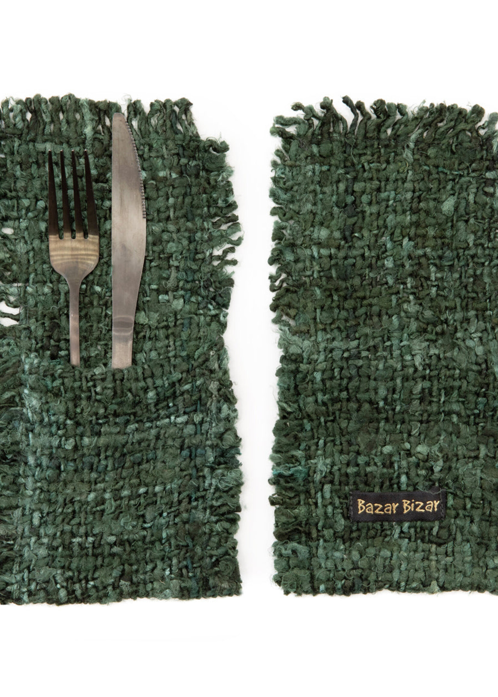 Bazar Bizar Antwerp The Oh My Gee Cutlery Holder - Forest Green
