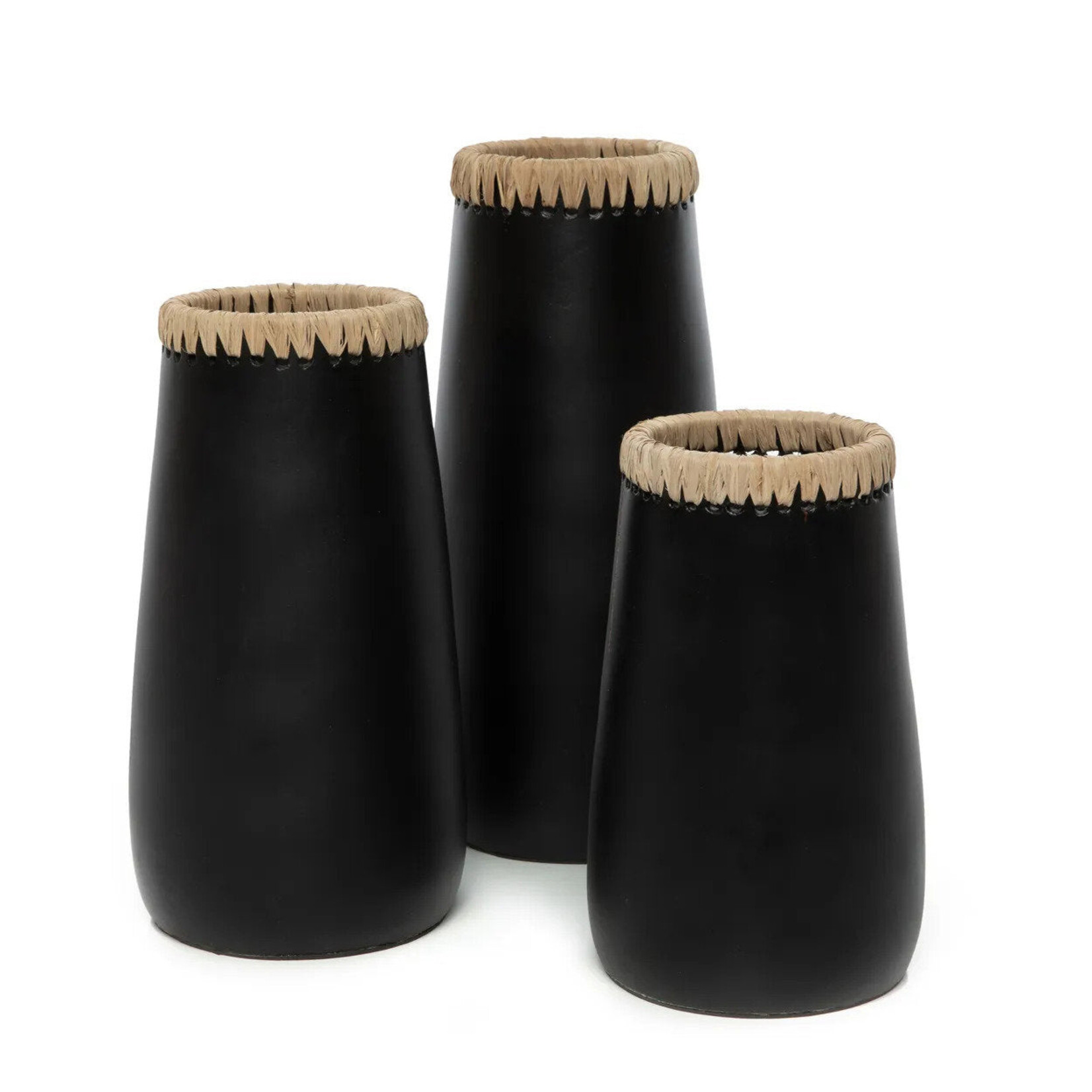 Bazar Bizar Antwerp The Sneaky Vase - Black Natural - S