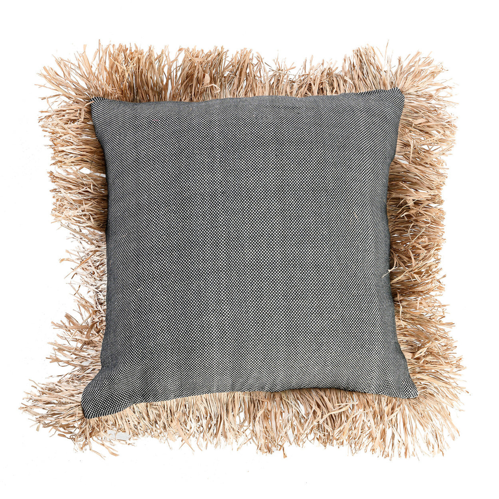 Bazar Bizar Antwerp The Cotton Bonita Cushion Cover - Natural Black - 60x60