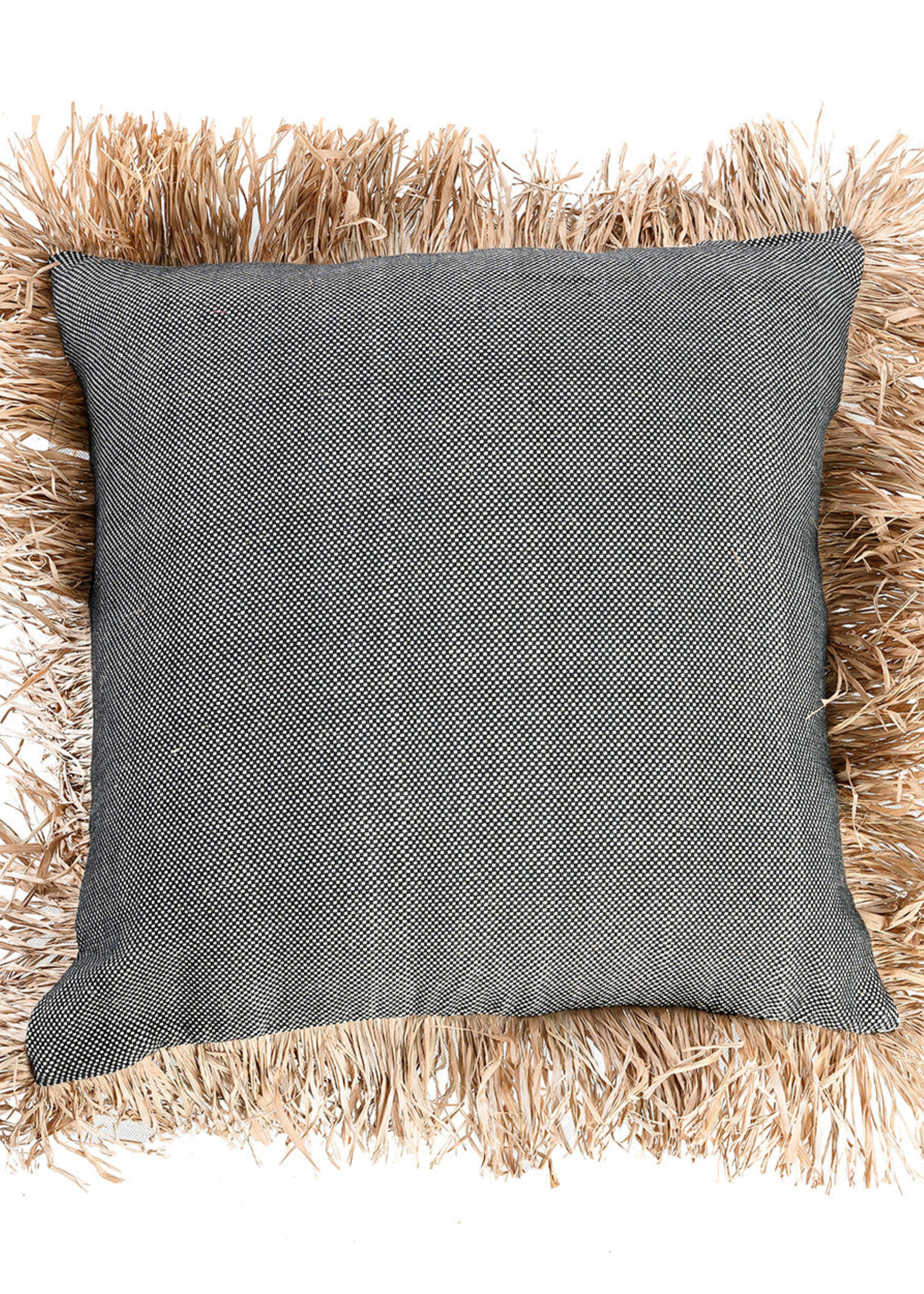 Bazar Bizar Antwerp The Cotton Bonita Cushion Cover - Natural Black - 60x60