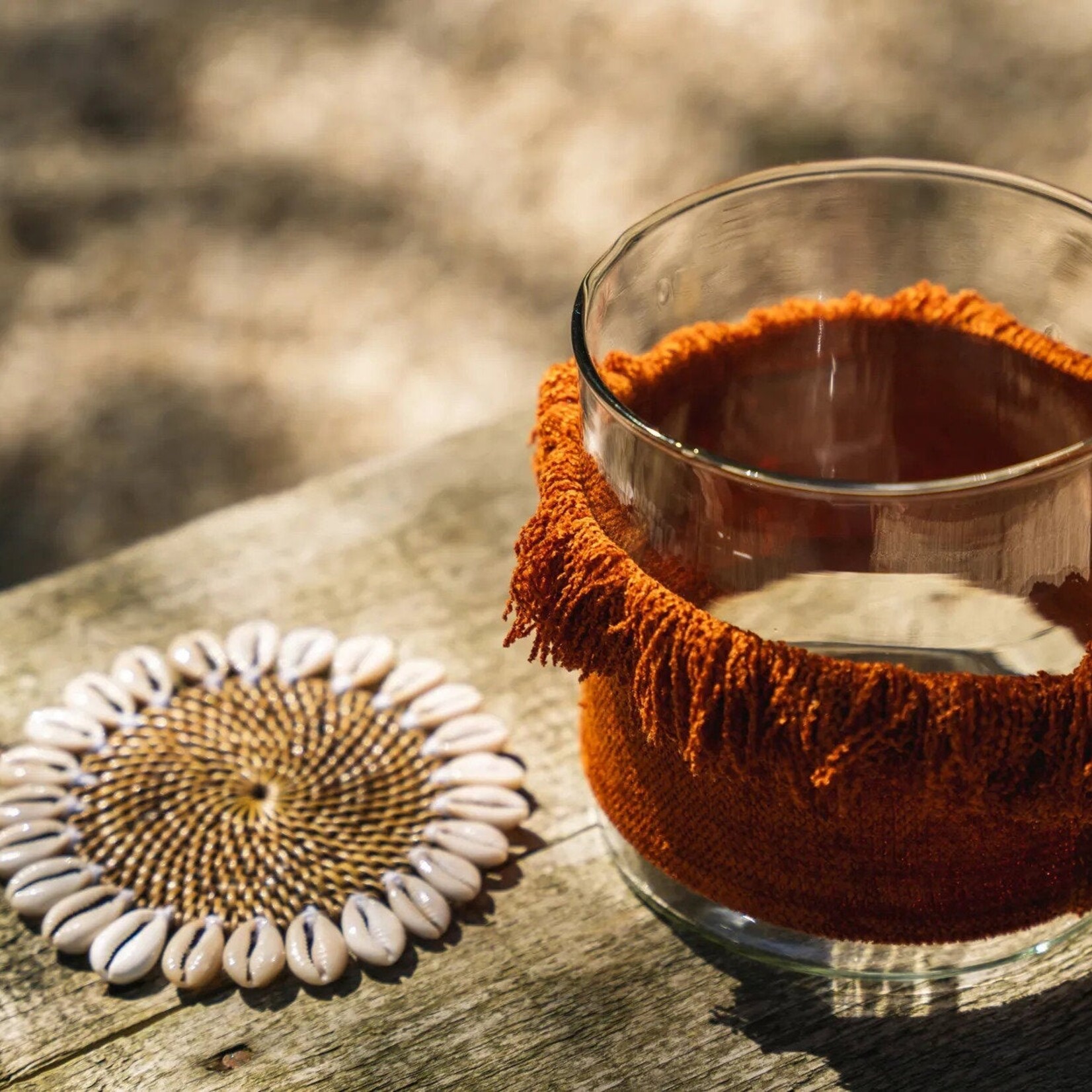 Bazar Bizar Antwerp The Oh My Gee Candle Holder - Rust Velvet - S