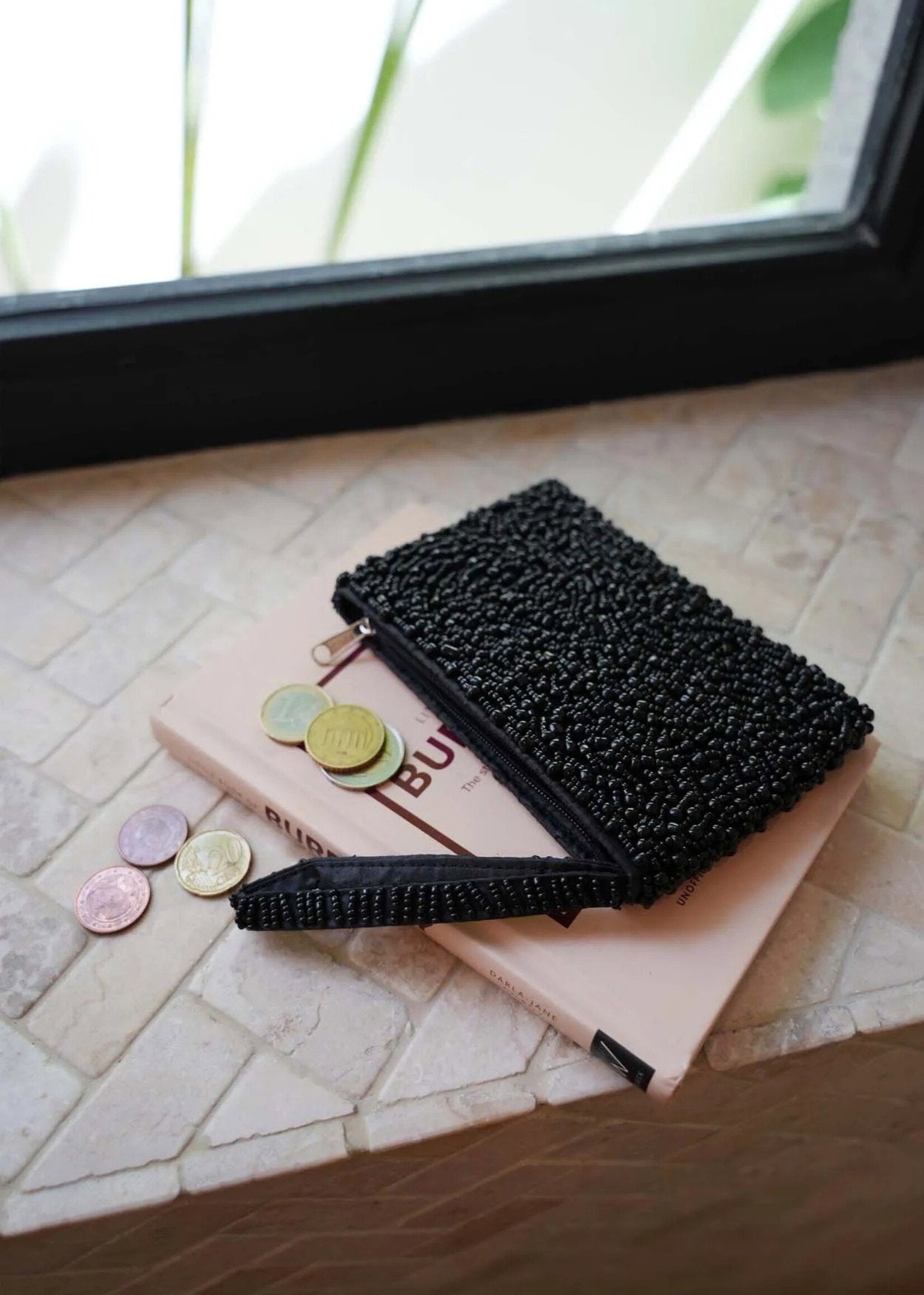 Bazar Bizar Antwerp The Black Beaded Wallet