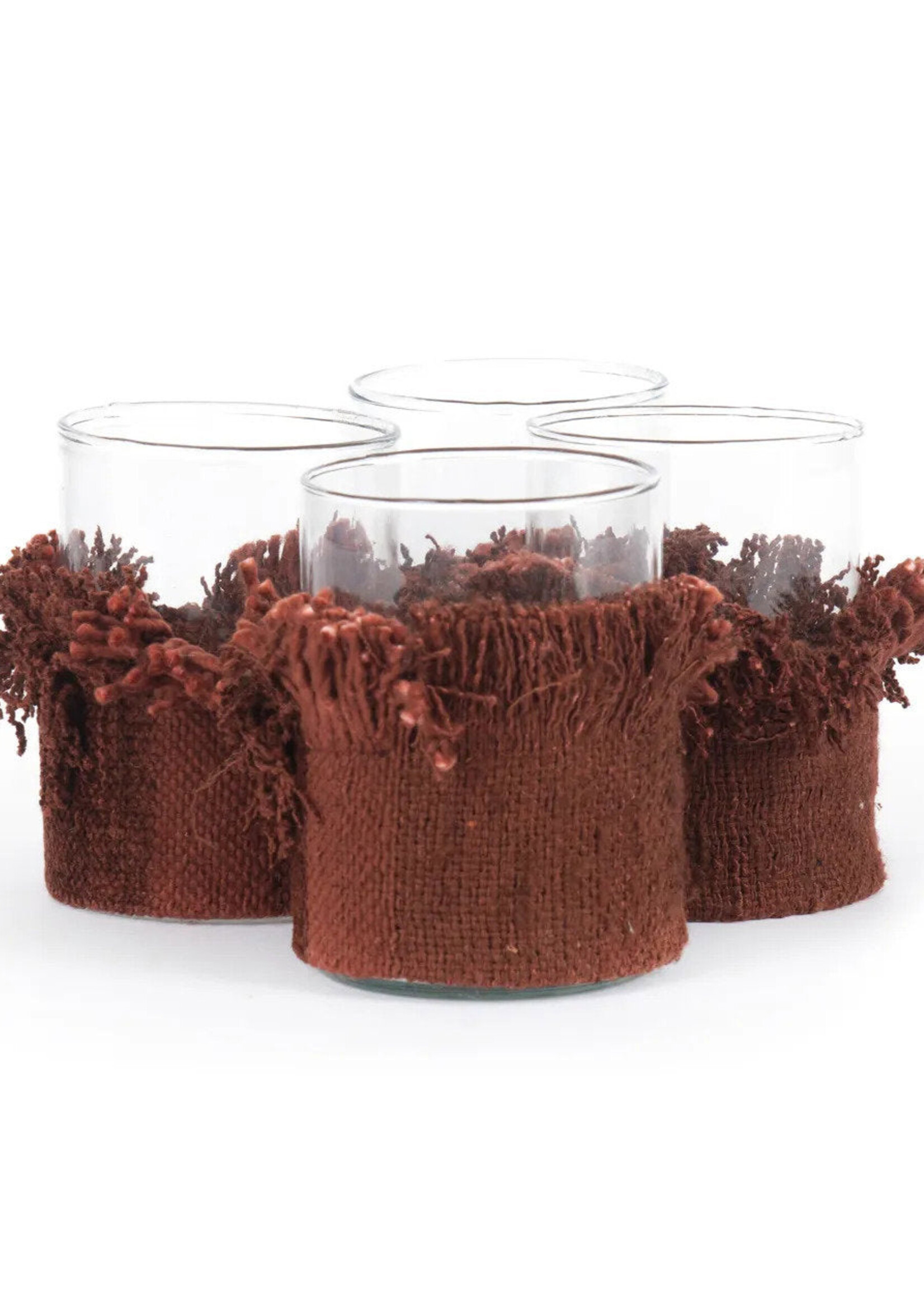 Bazar Bizar Antwerp The Oh My Gee Candle Holder - Burgundy Velvet - M
