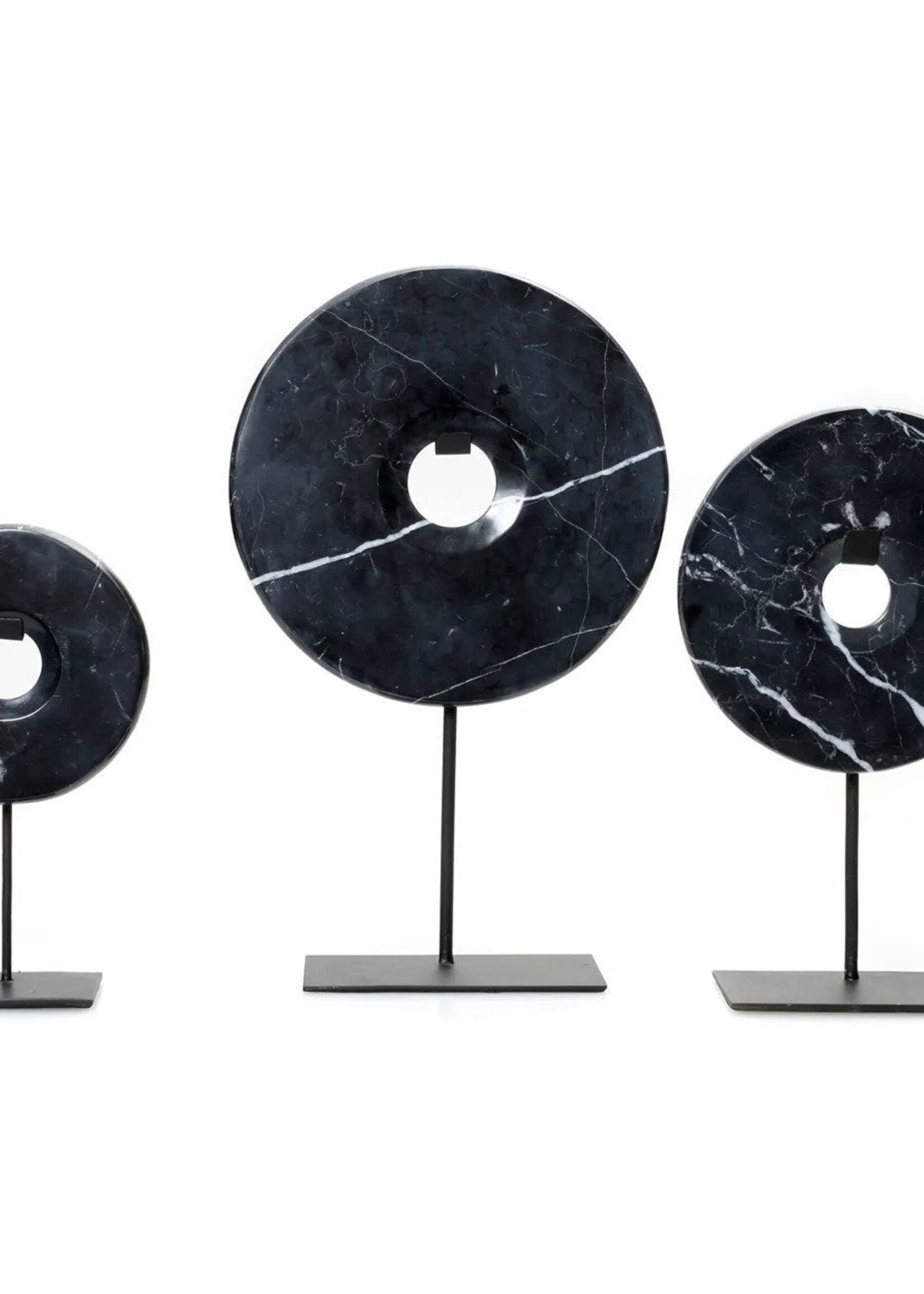 Bazar Bizar Antwerp The Marble Disc on Stand - Black - L