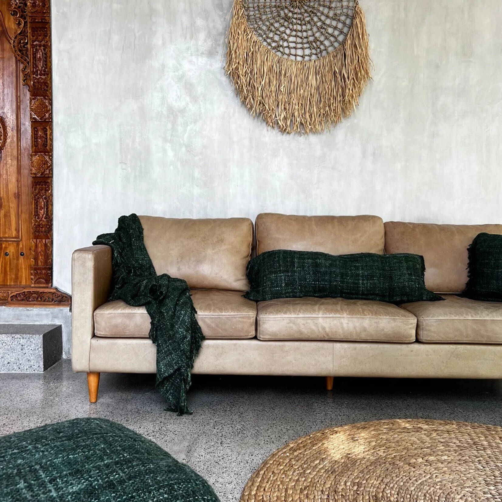 Bazar Bizar Antwerp The Oh My Gee Cushion Cover - Forest Green - 35x100