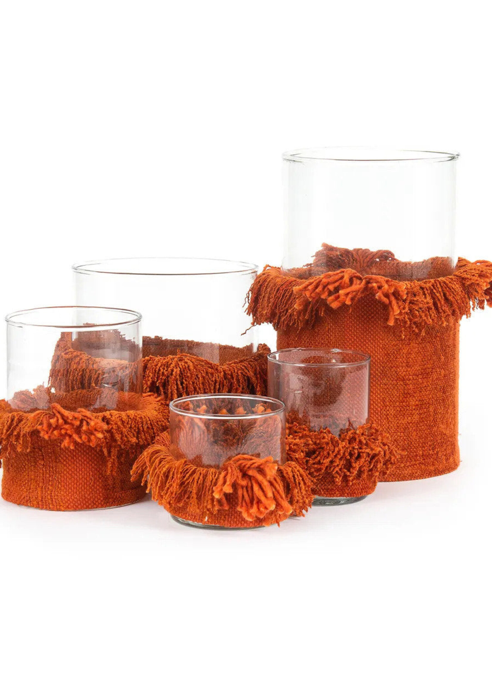 Bazar Bizar Antwerp The Oh My Gee Candle Holder - Rust Velvet - S