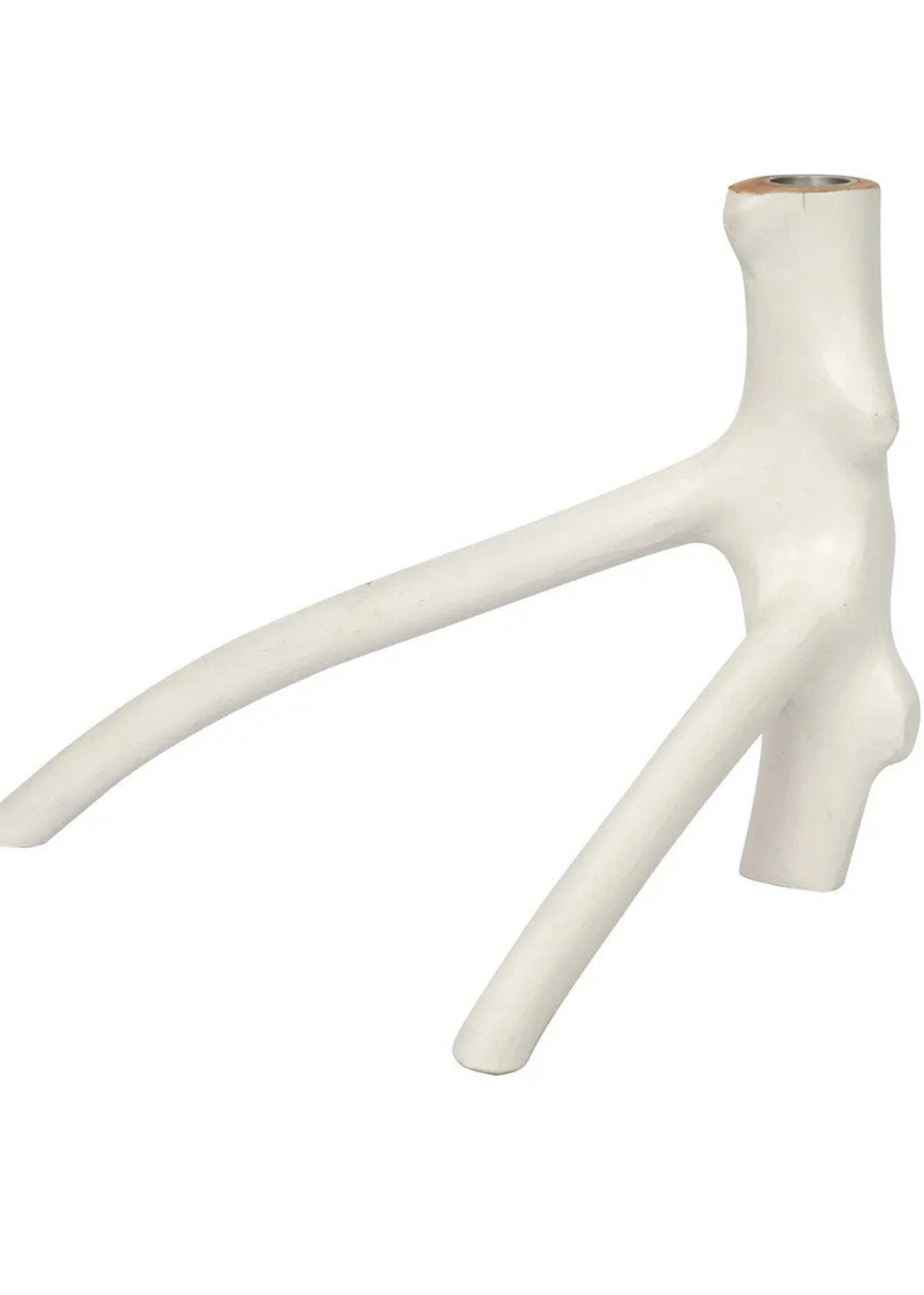 Bazar Bizar Antwerp The Triple Twig Candle Holder - White