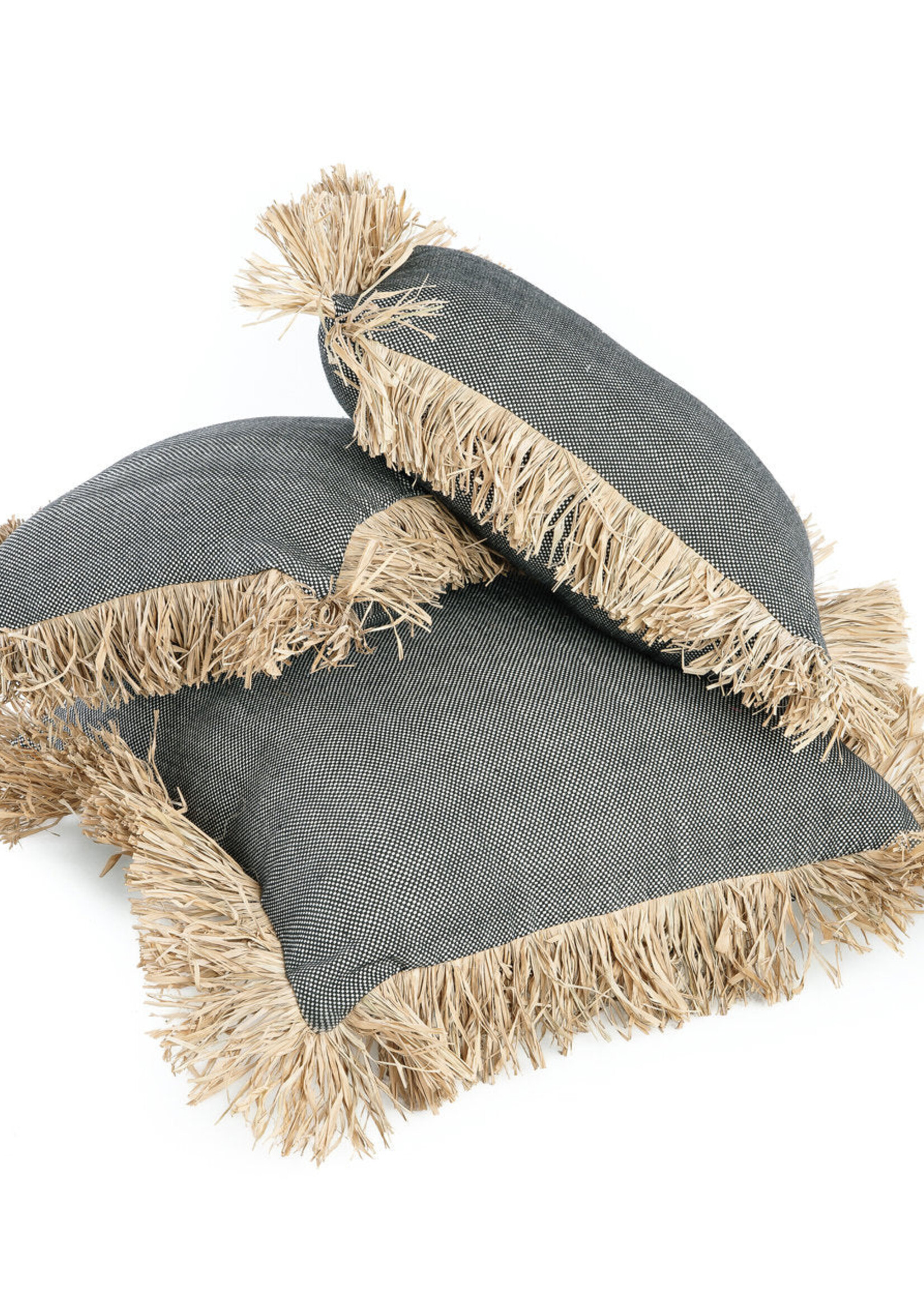Bazar Bizar Antwerp The Cotton Bonita Cushion Cover - Natural Black - 60x60