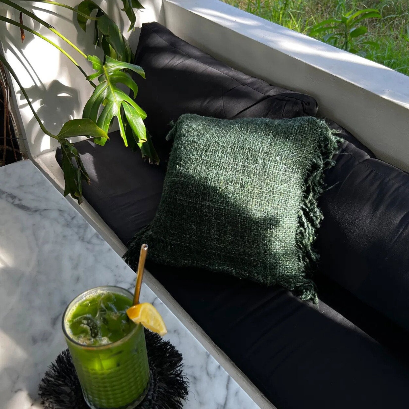 Bazar Bizar Antwerp The Oh My Gee Cushion Cover - Forest Green - 60x60