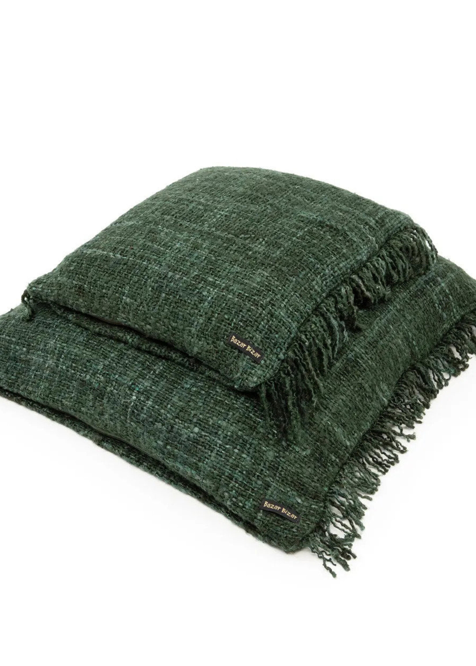 Bazar Bizar Antwerp The Oh My Gee Cushion Cover - Forest Green - 60x60