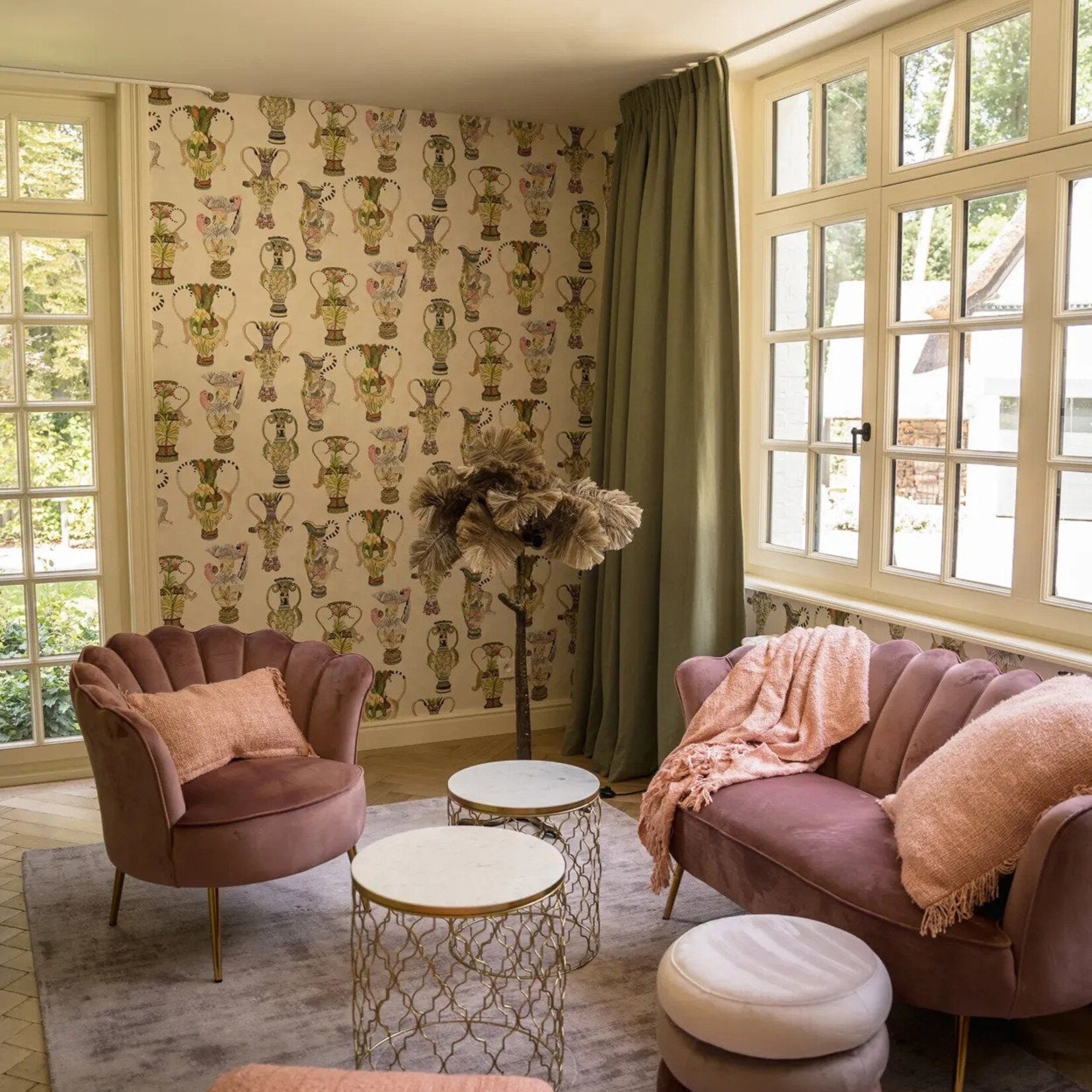 Bazar Bizar Antwerp The s'il vous Plaid - Salmon Pink