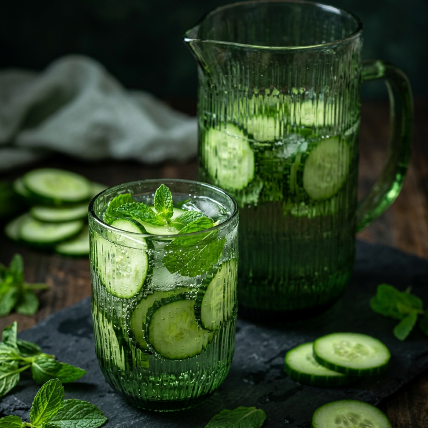 Bazar Bizar Antwerp The Moss Ripple Water Glass - Green