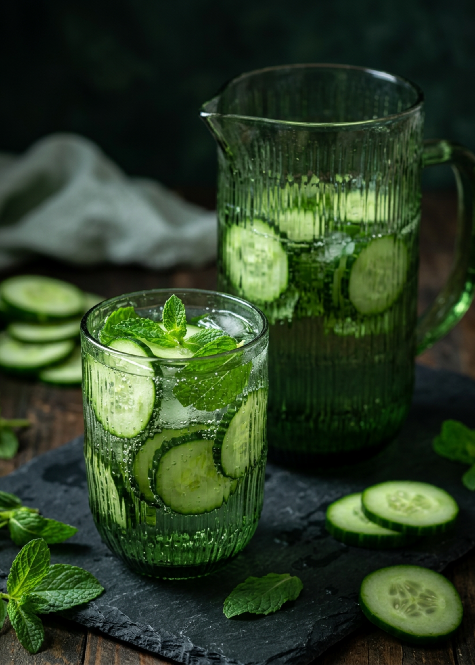 Bazar Bizar Antwerp The Moss Ripple Water Glass - Green