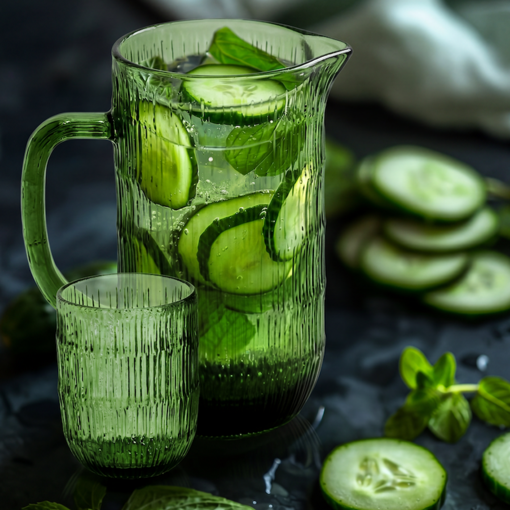 Bazar Bizar Antwerp The Moss Ripple Pitcher - Green
