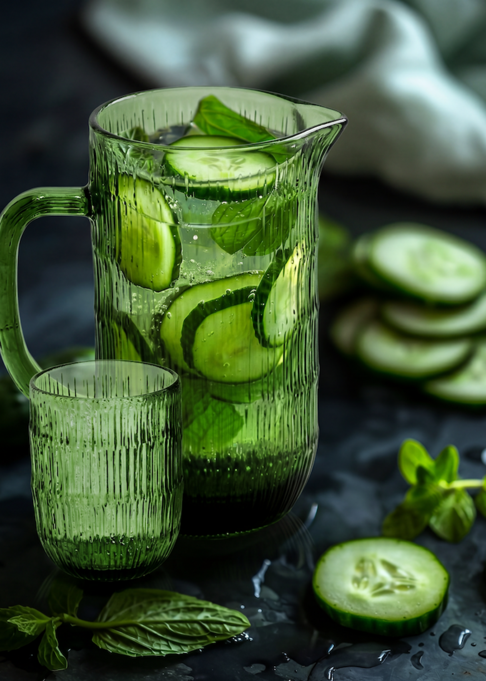 Bazar Bizar Antwerp The Moss Ripple Pitcher - Green