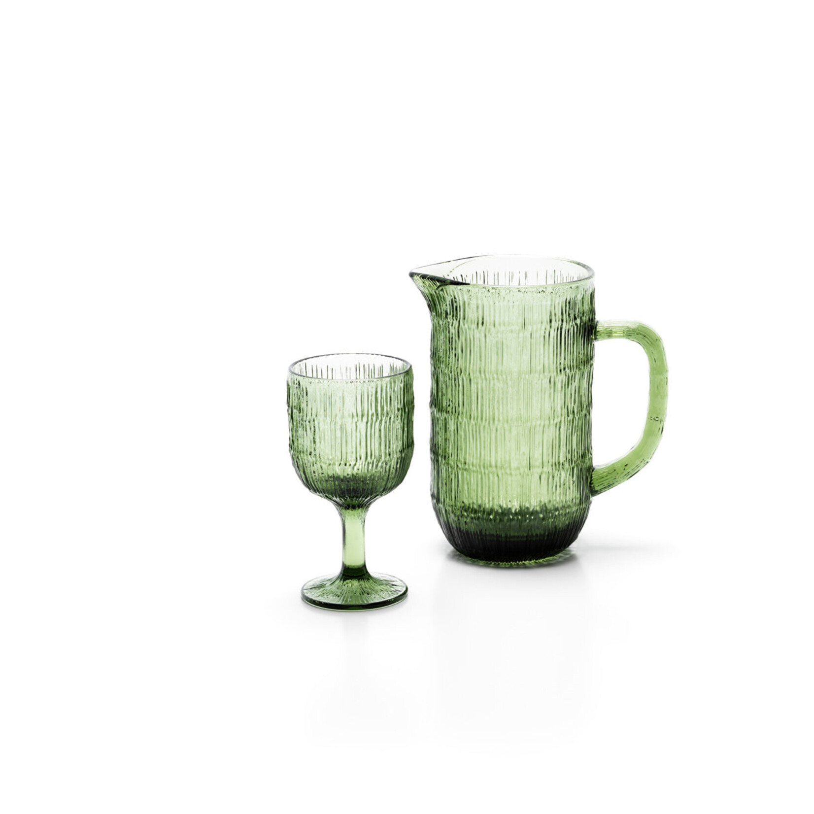 Bazar Bizar Antwerp The Moss Ripple Pitcher - Green