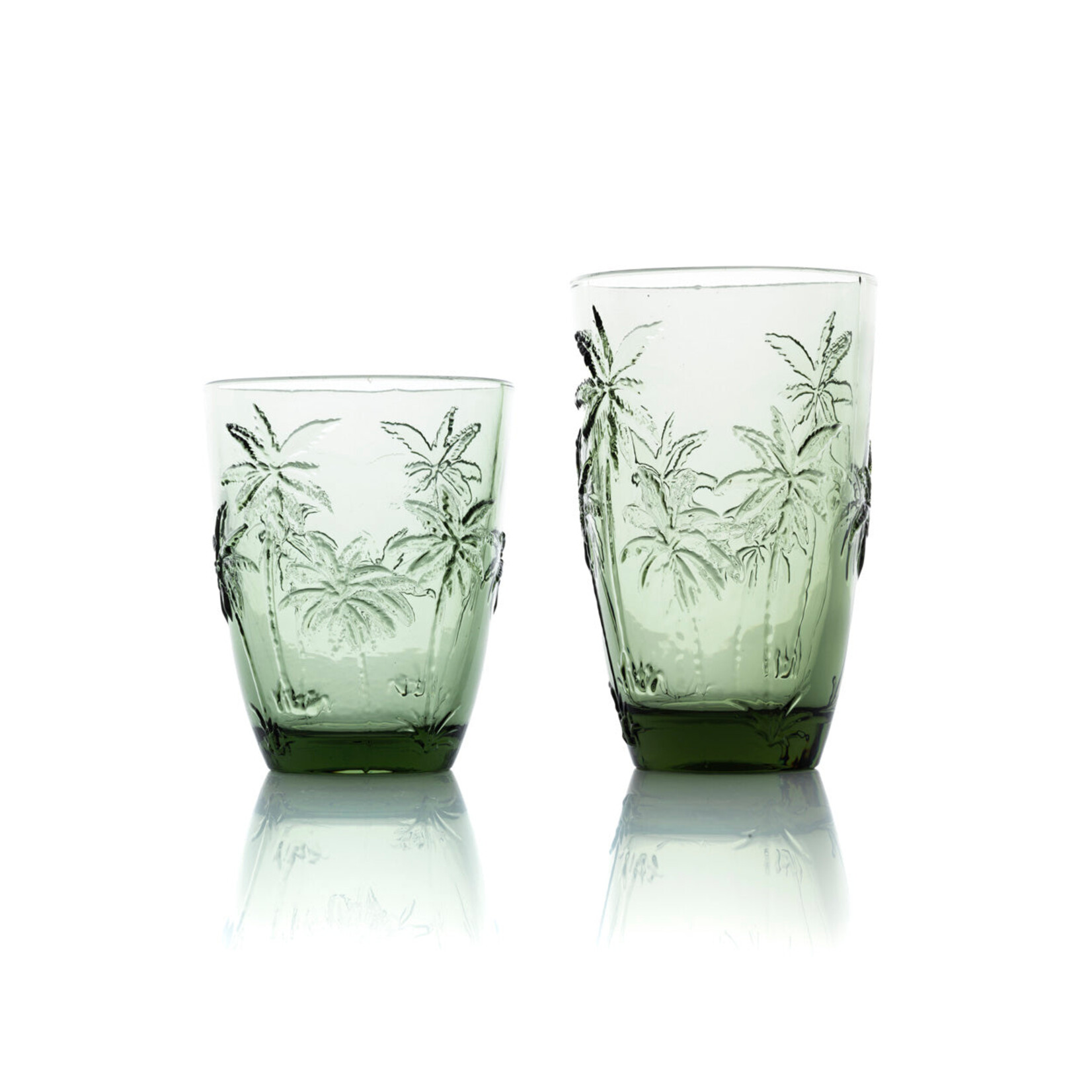 Bazar Bizar Antwerp The Palm Breeze Water Glass - Green