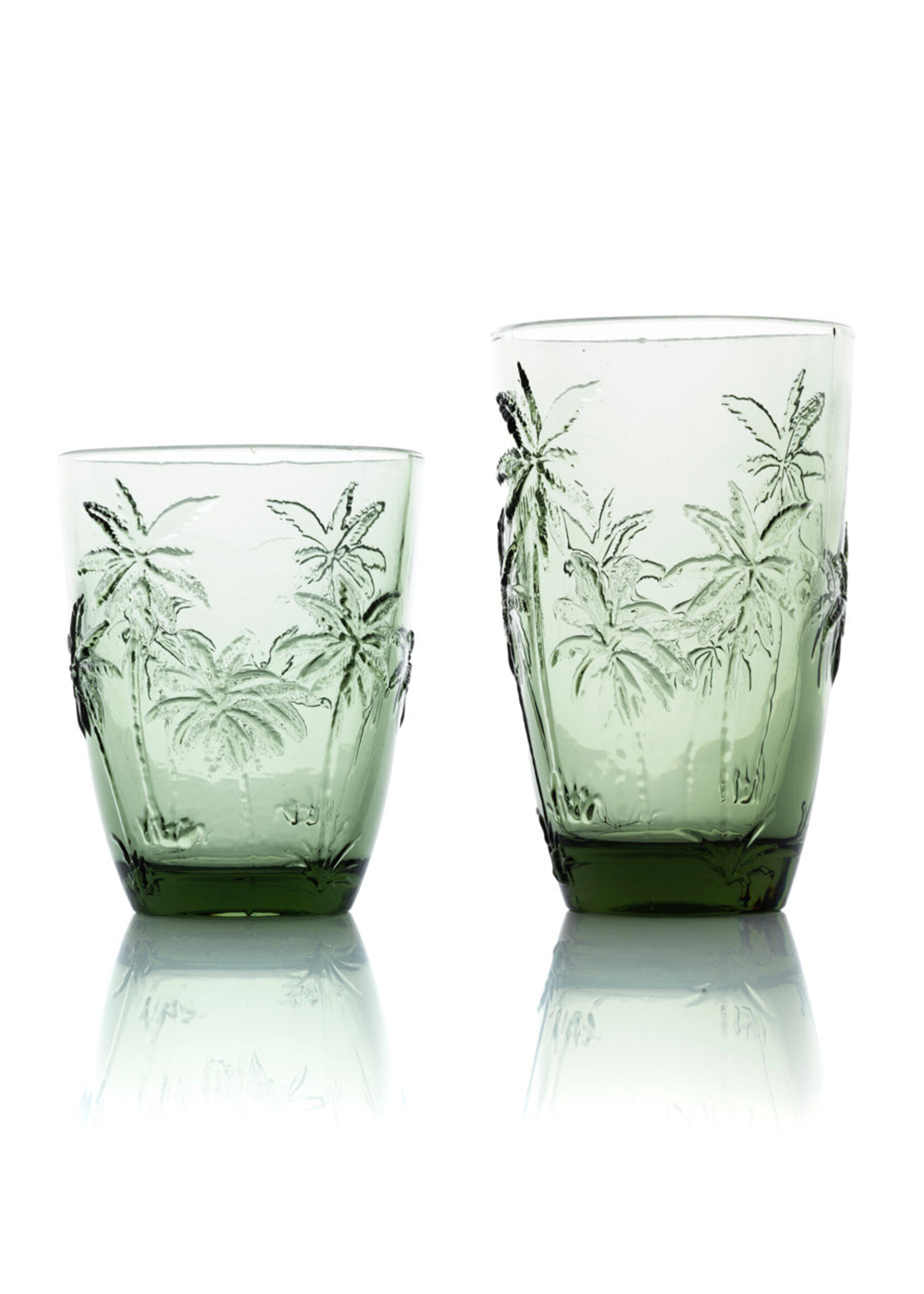 Bazar Bizar Antwerp The Palm Breeze Water Glass - Green