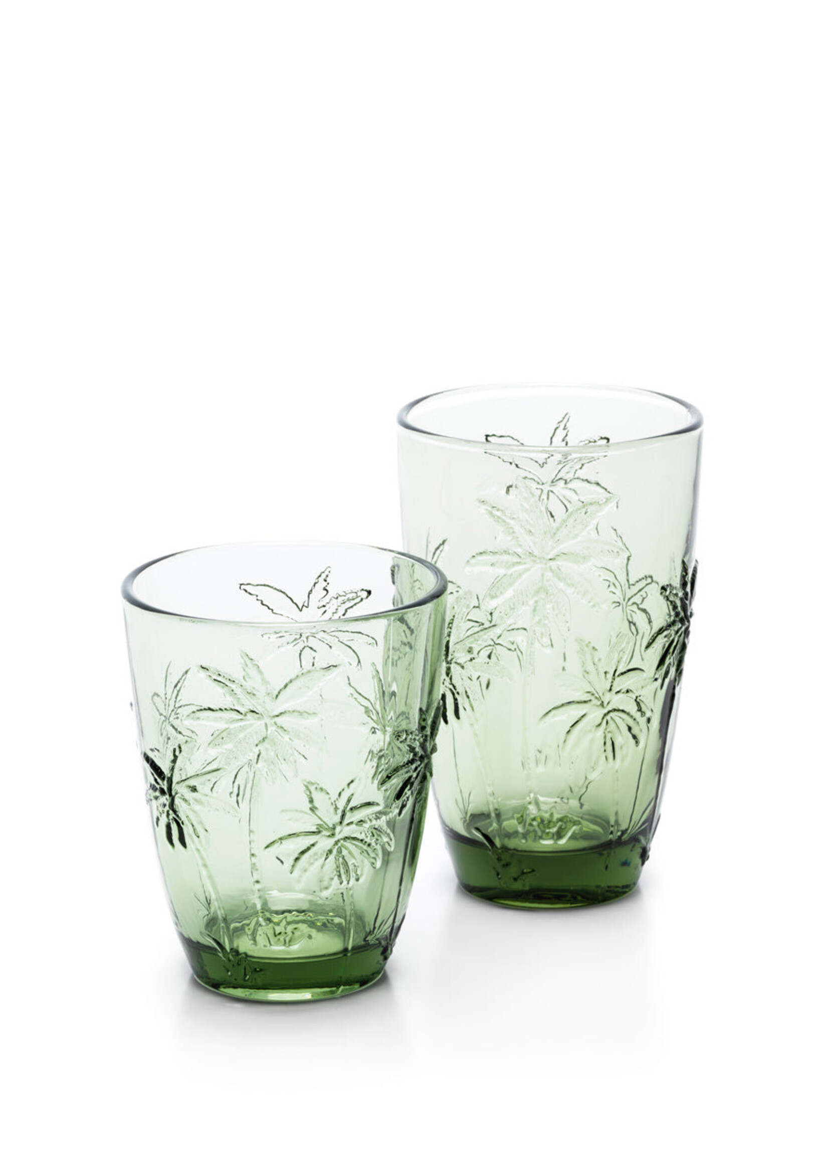 Bazar Bizar Antwerp The Palm Breeze Water Glass - Green