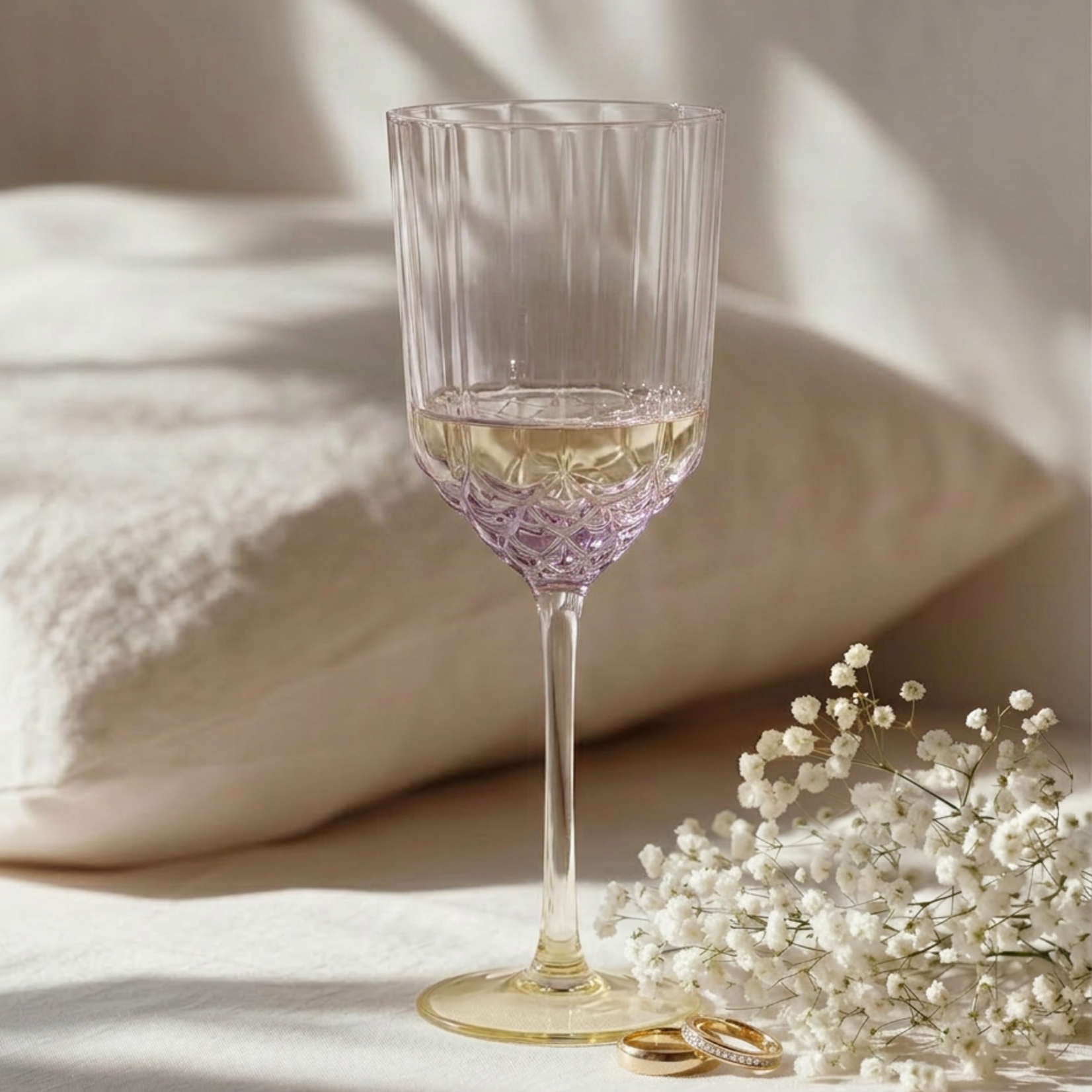 Bazar Bizar Antwerp The Pink Blush Wine Glass - Pink