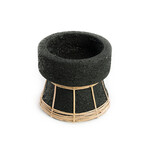 Bazar Bizar Antwerp The Serene Candle Holder - Black Natural - S