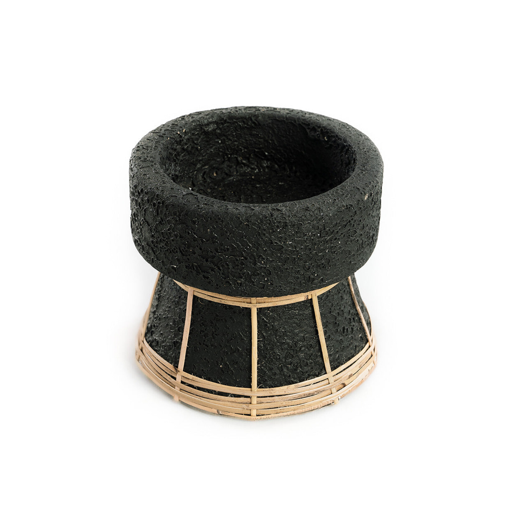 Bazar Bizar Antwerp The Serene Candle Holder - Black Natural - S