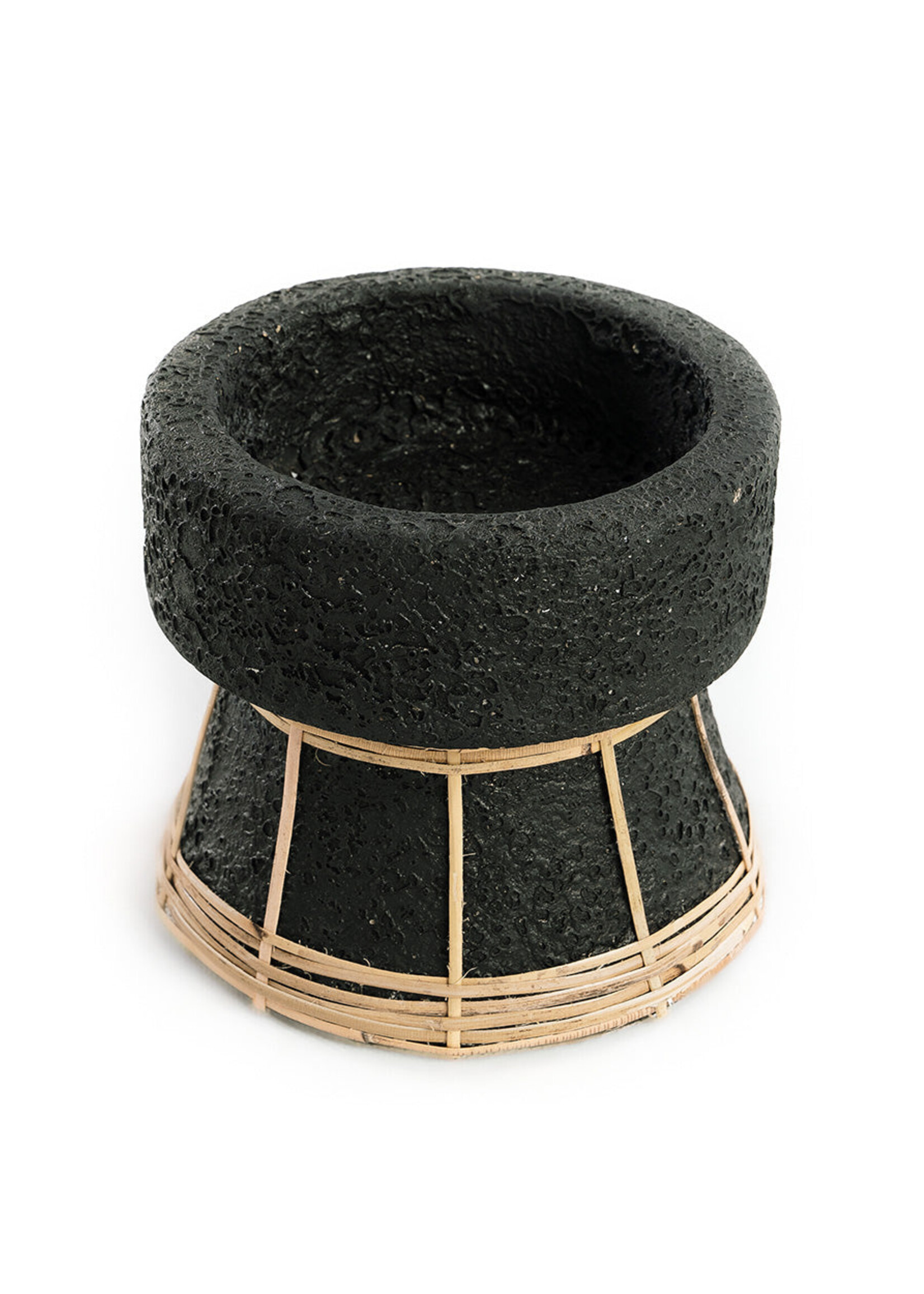 Bazar Bizar Antwerp The Serene Candle Holder - Black Natural - S