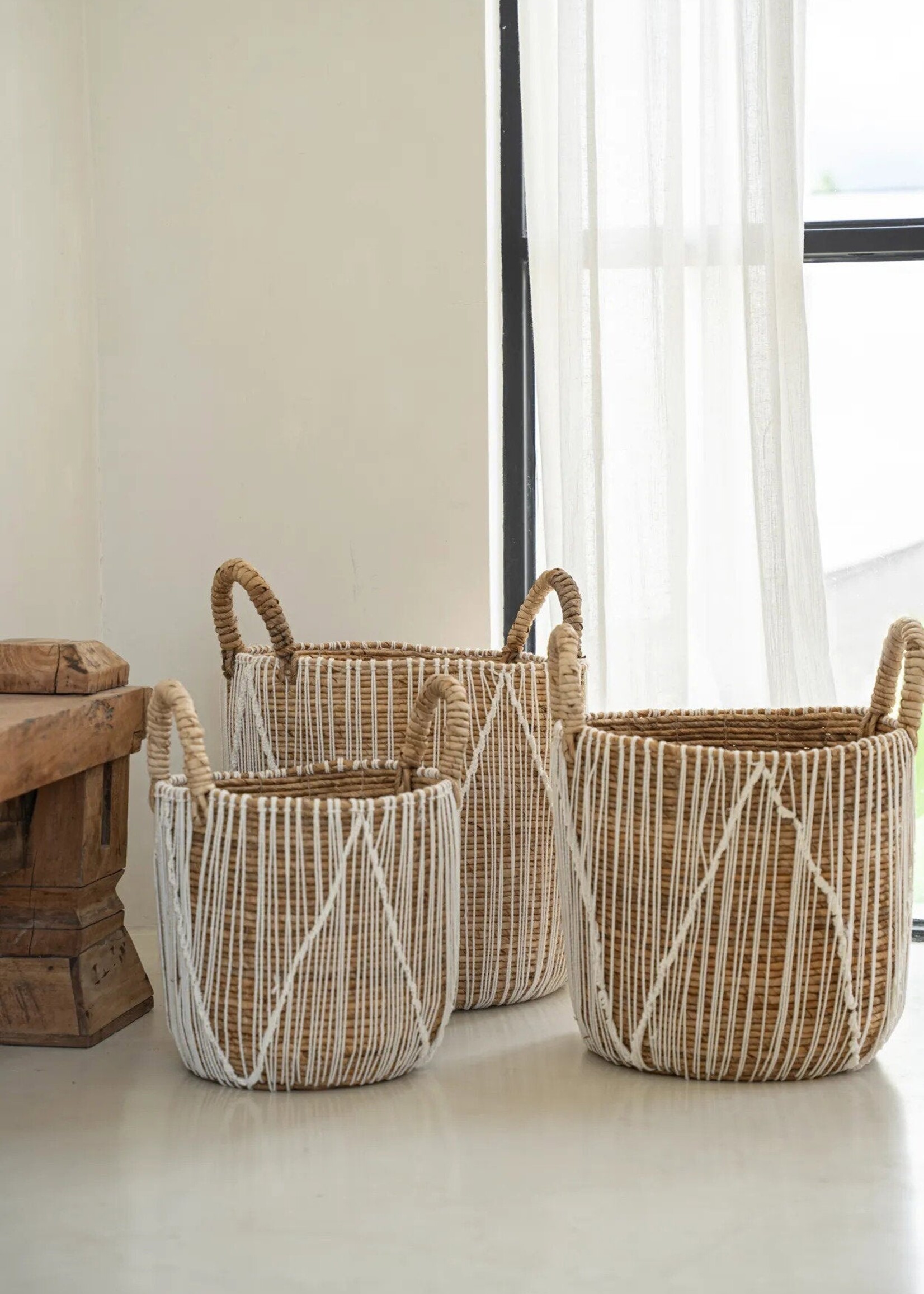 Bazar Bizar Antwerp The Straight Stitched Macrame Basket - S