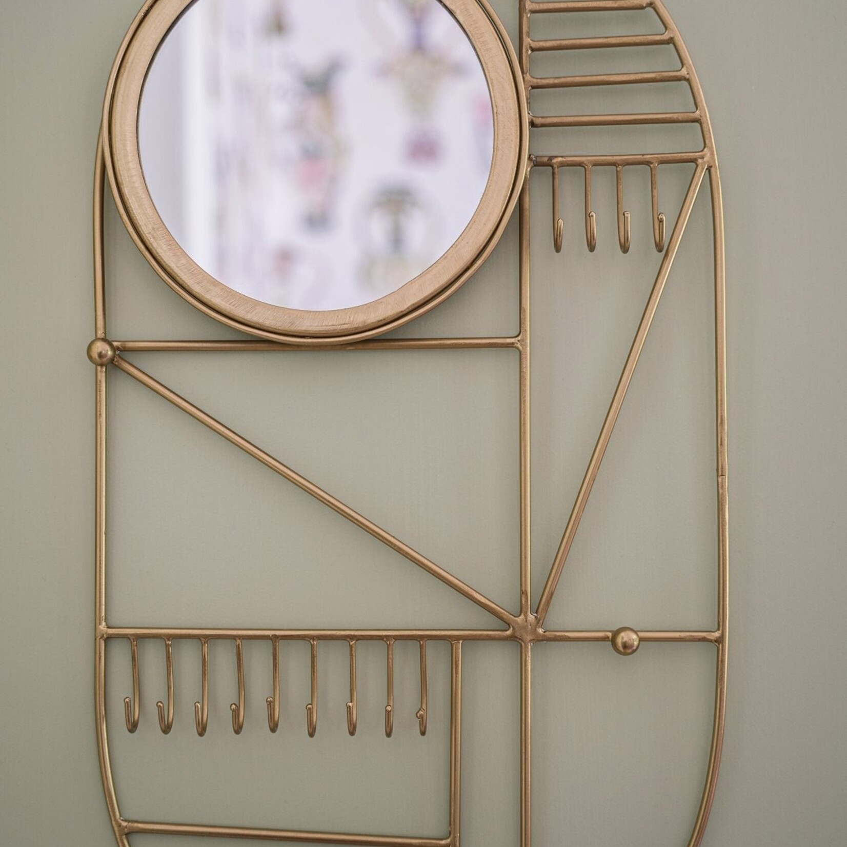 Bazar Bizar Antwerp The Do I Look Pretty Wall Hanger - Brass