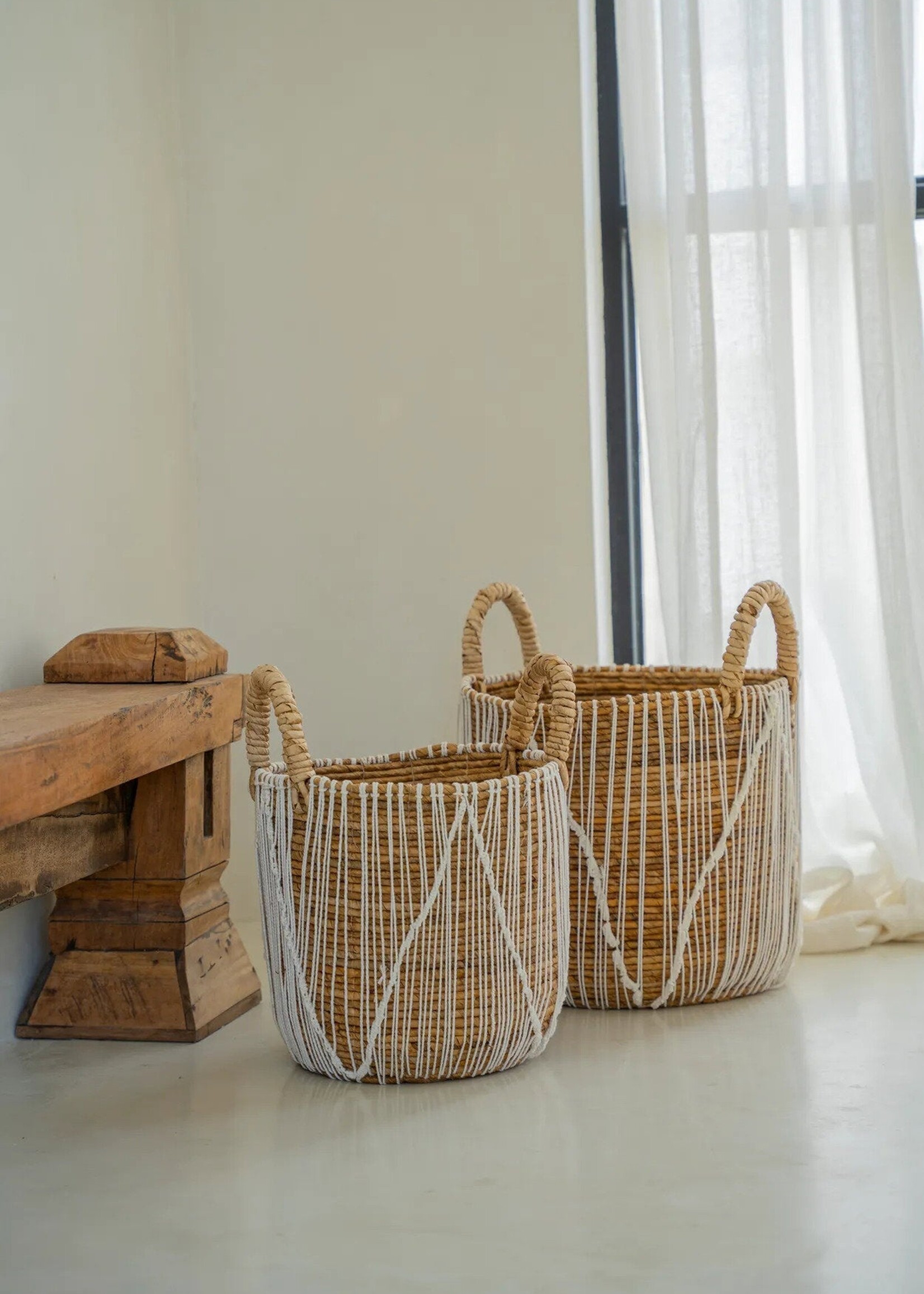Bazar Bizar Antwerp The Straight Stitched Macrame Basket - S
