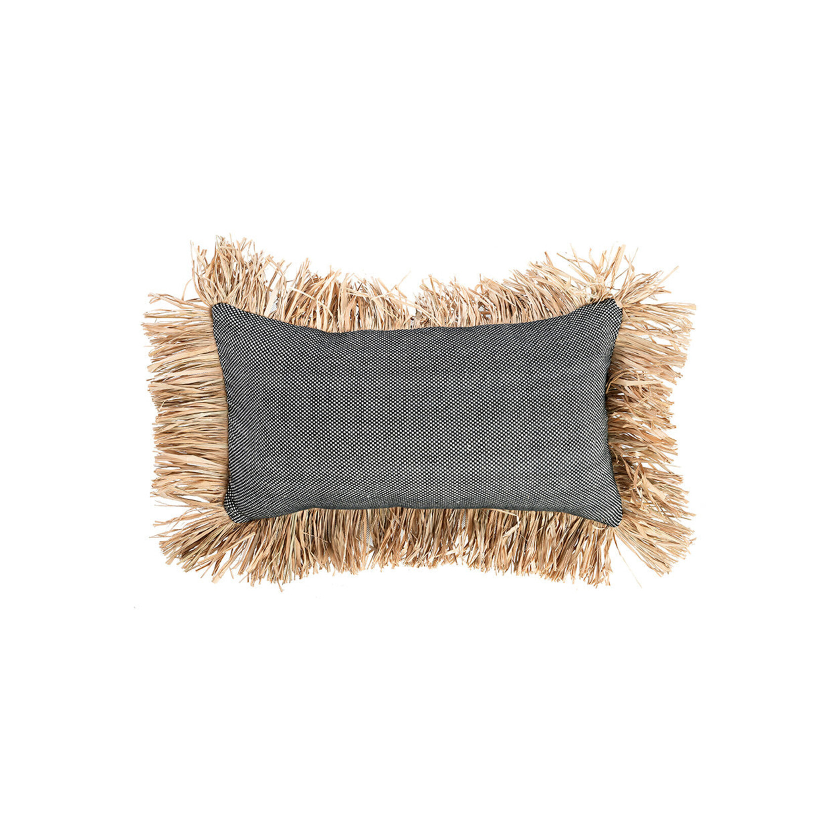 Bazar Bizar Antwerp The Cotton Bonita Cushion Cover - Natural Black - 30x50