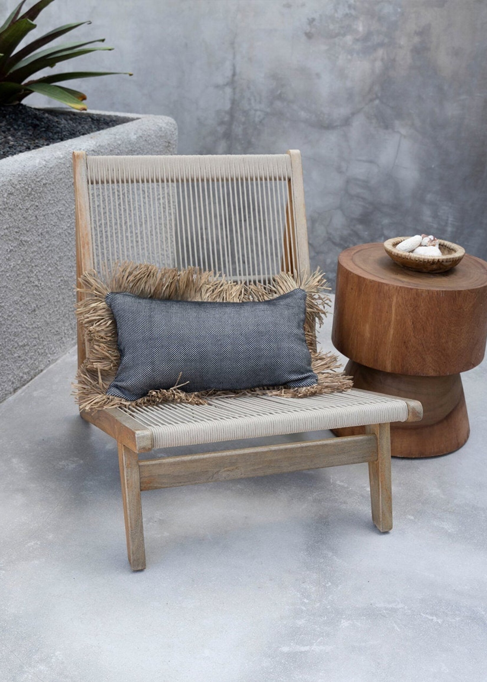 Bazar Bizar Antwerp The Cotton Bonita Cushion Cover - Natural Black - 30x50