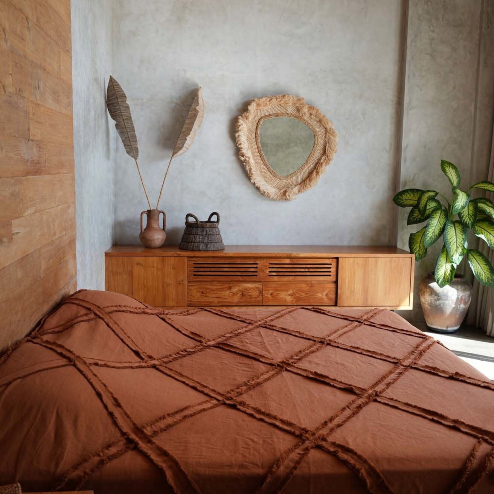 Bazar Bizar Antwerp The Berber Bed Throw - Terracotta