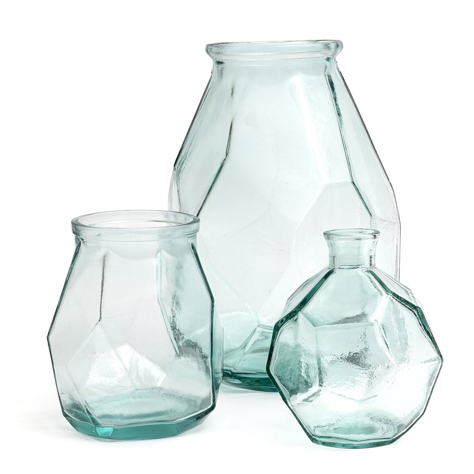 Bazar Bizar Antwerp The Round Origami Vase - Blue