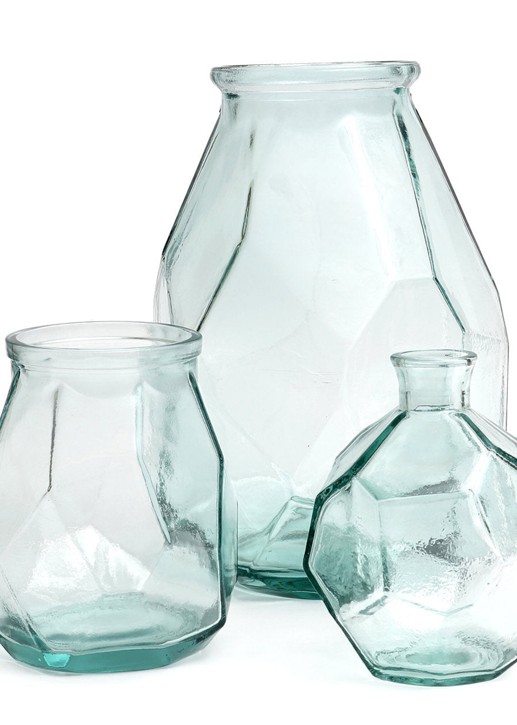 Bazar Bizar Antwerp The Round Origami Vase - Blue