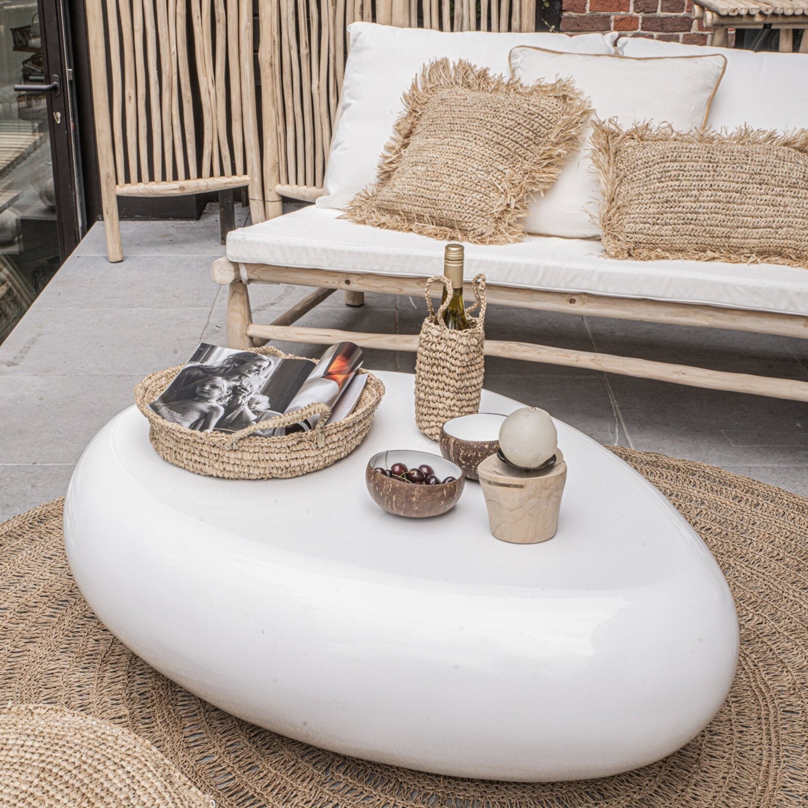Bazar Bizar Antwerp The Raffia Basket Trays - Natural - S