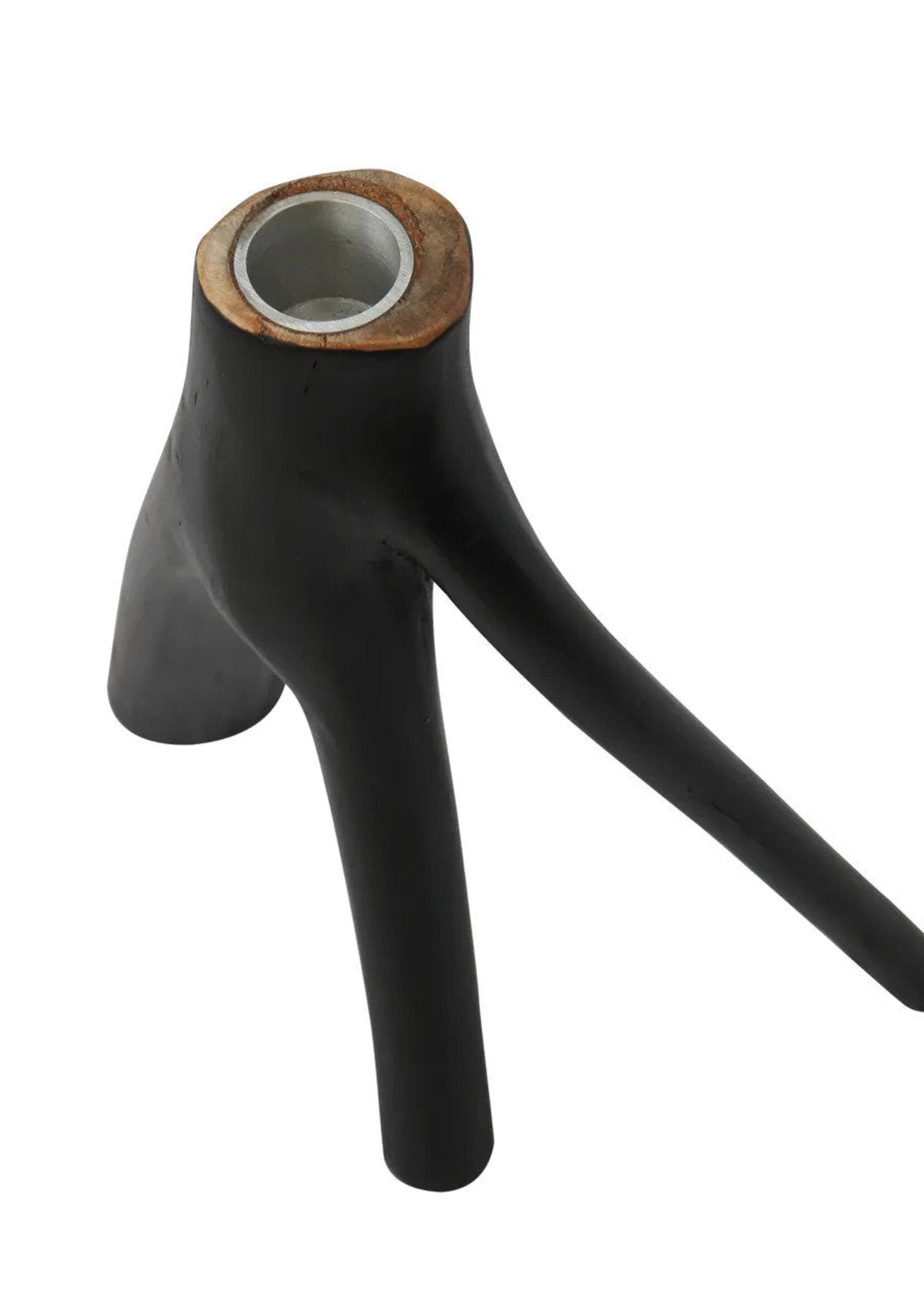 Bazar Bizar Antwerp The Triple Twig Candle Holder - Black