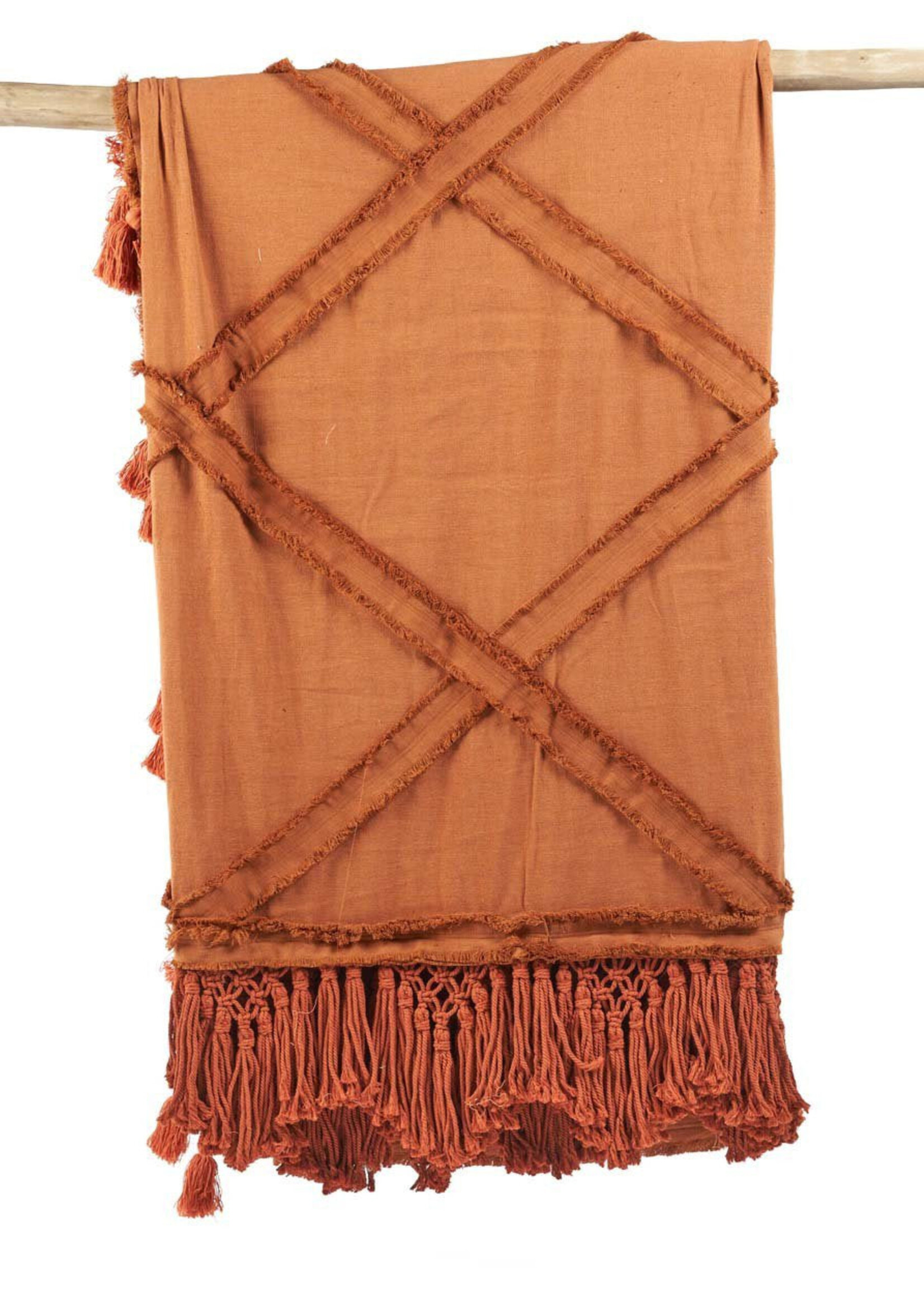 Bazar Bizar Antwerp The Berber Bed Throw - Terracotta