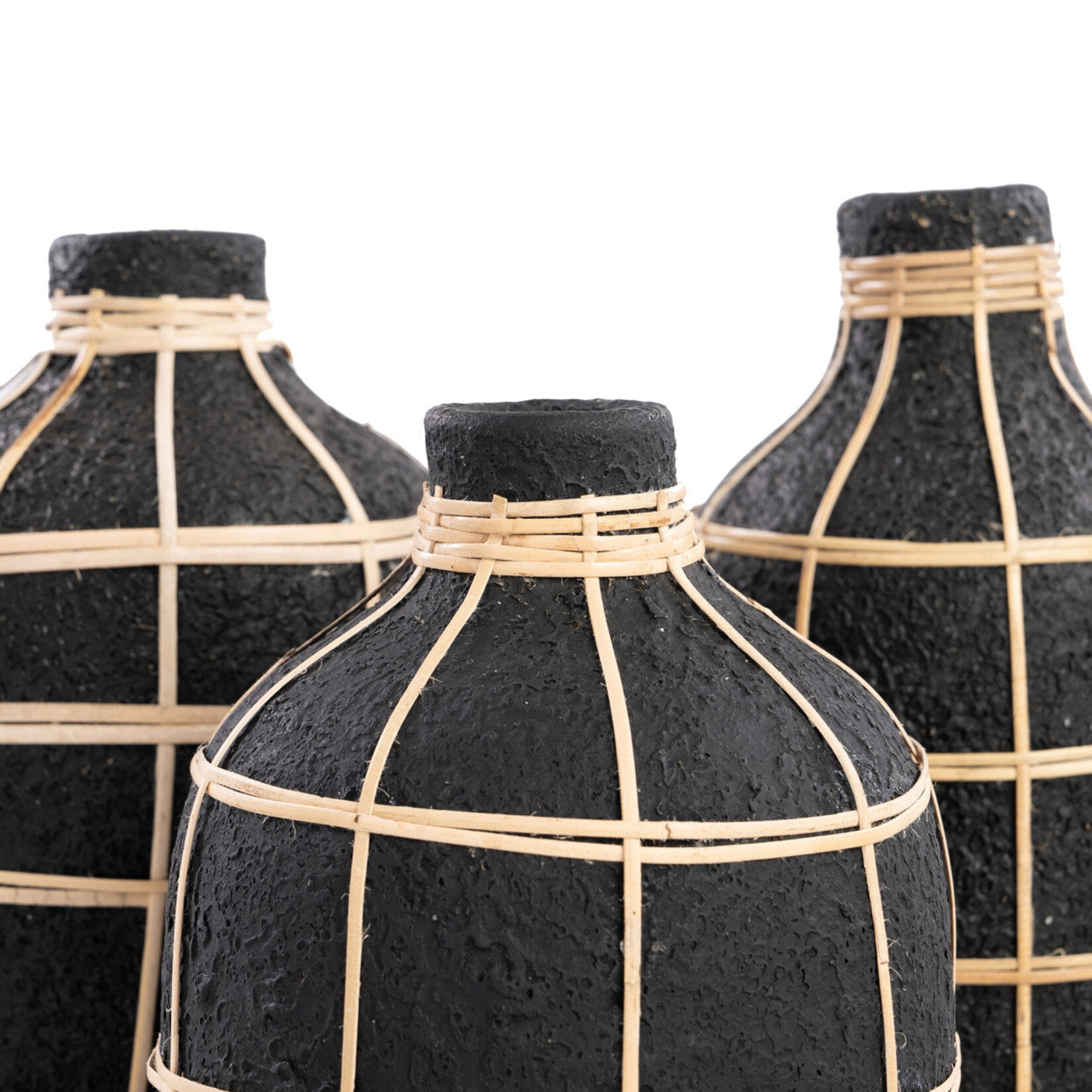 Bazar Bizar Antwerp The Whoopy Vase - Black Natural - L