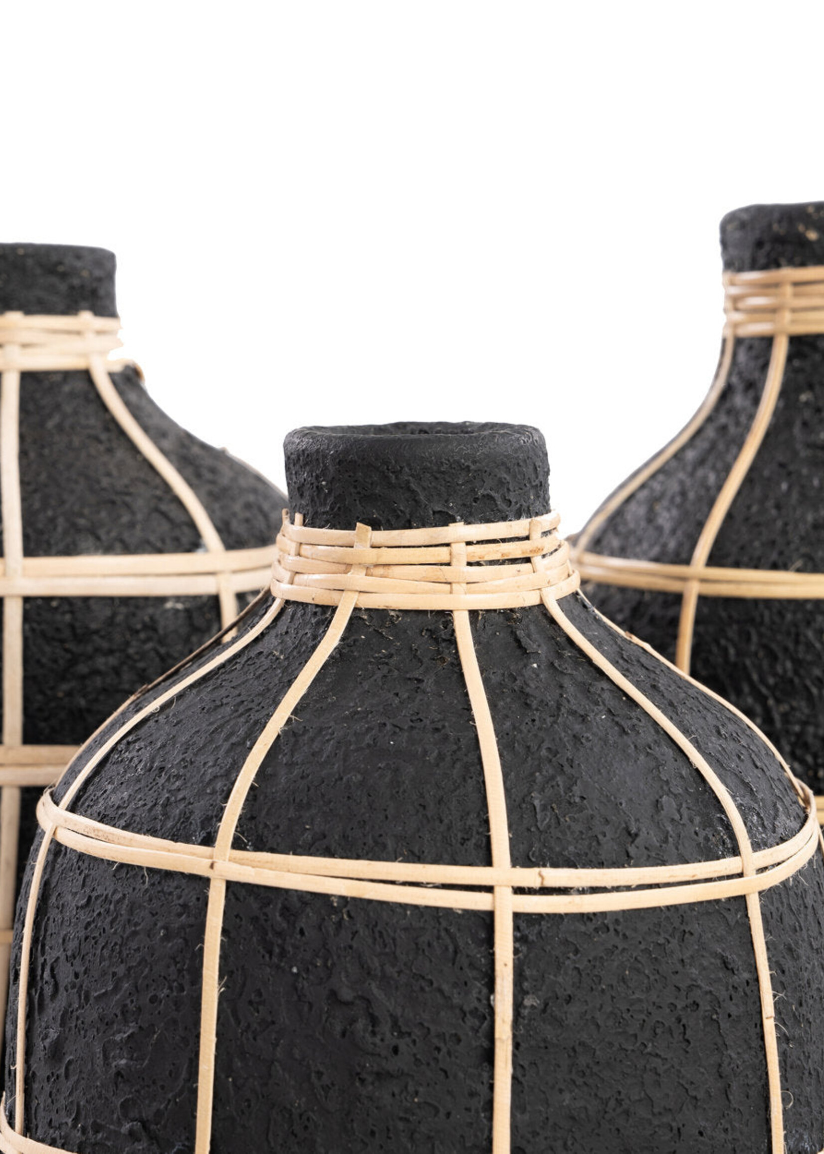 Bazar Bizar Antwerp The Whoopy Vase - Black Natural - L