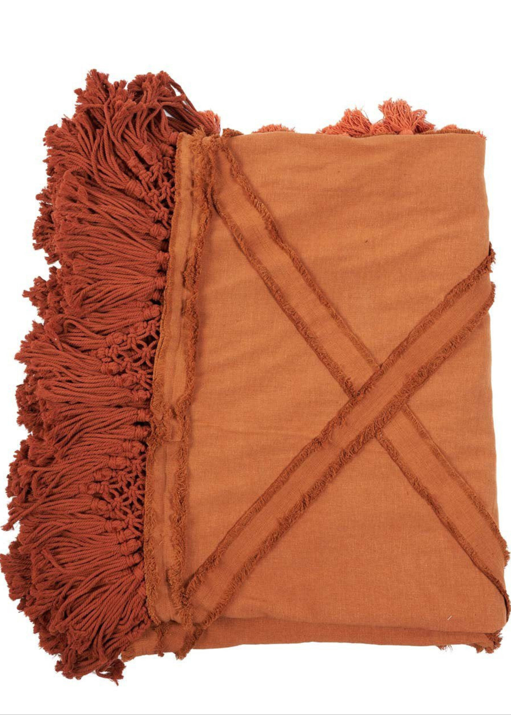 Bazar Bizar Antwerp The Berber Bed Throw - Terracotta