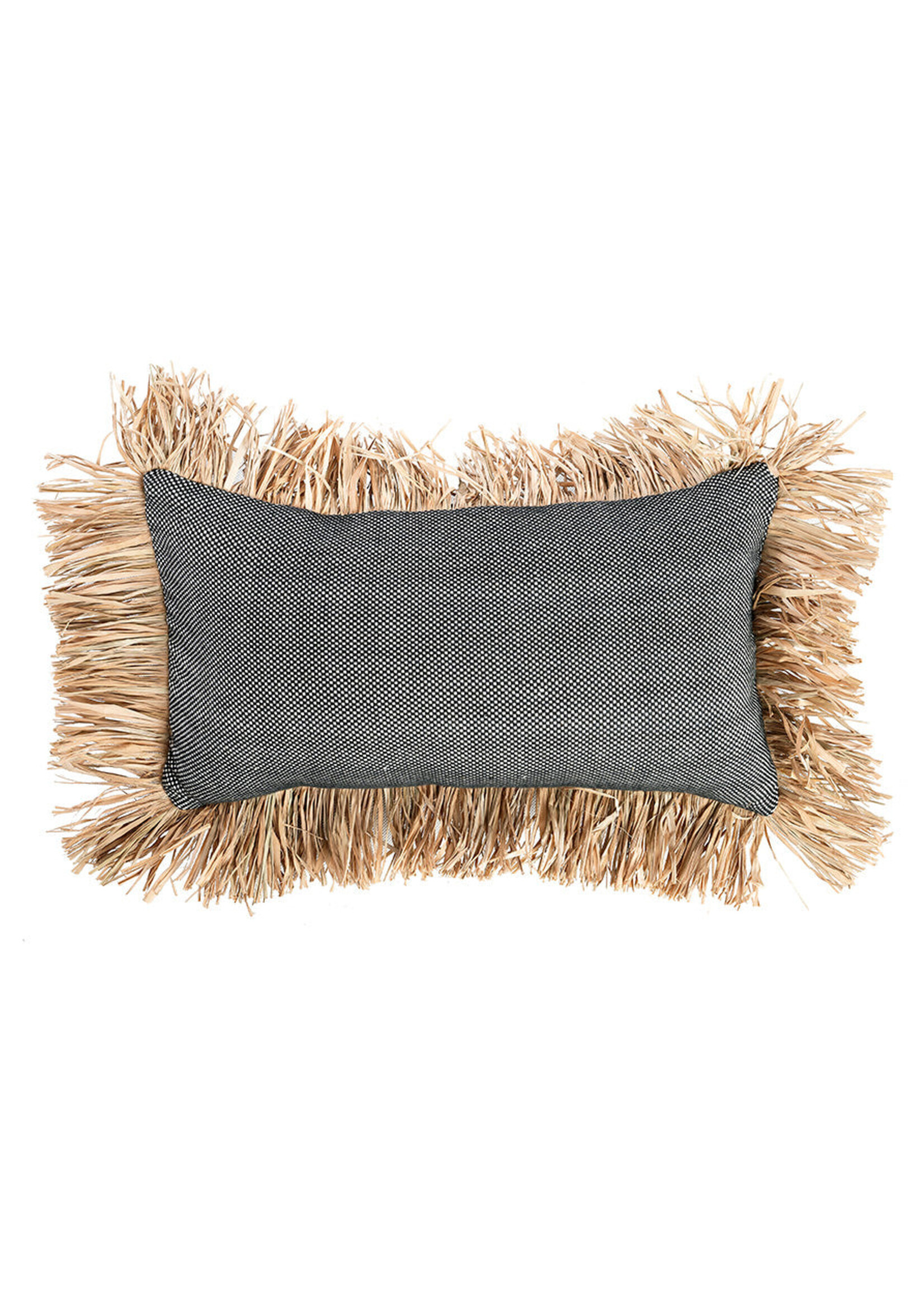 Bazar Bizar Antwerp The Cotton Bonita Cushion Cover - Natural Black - 30x50