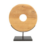 Bazar Bizar Antwerp The Teak Disc on Stand - L