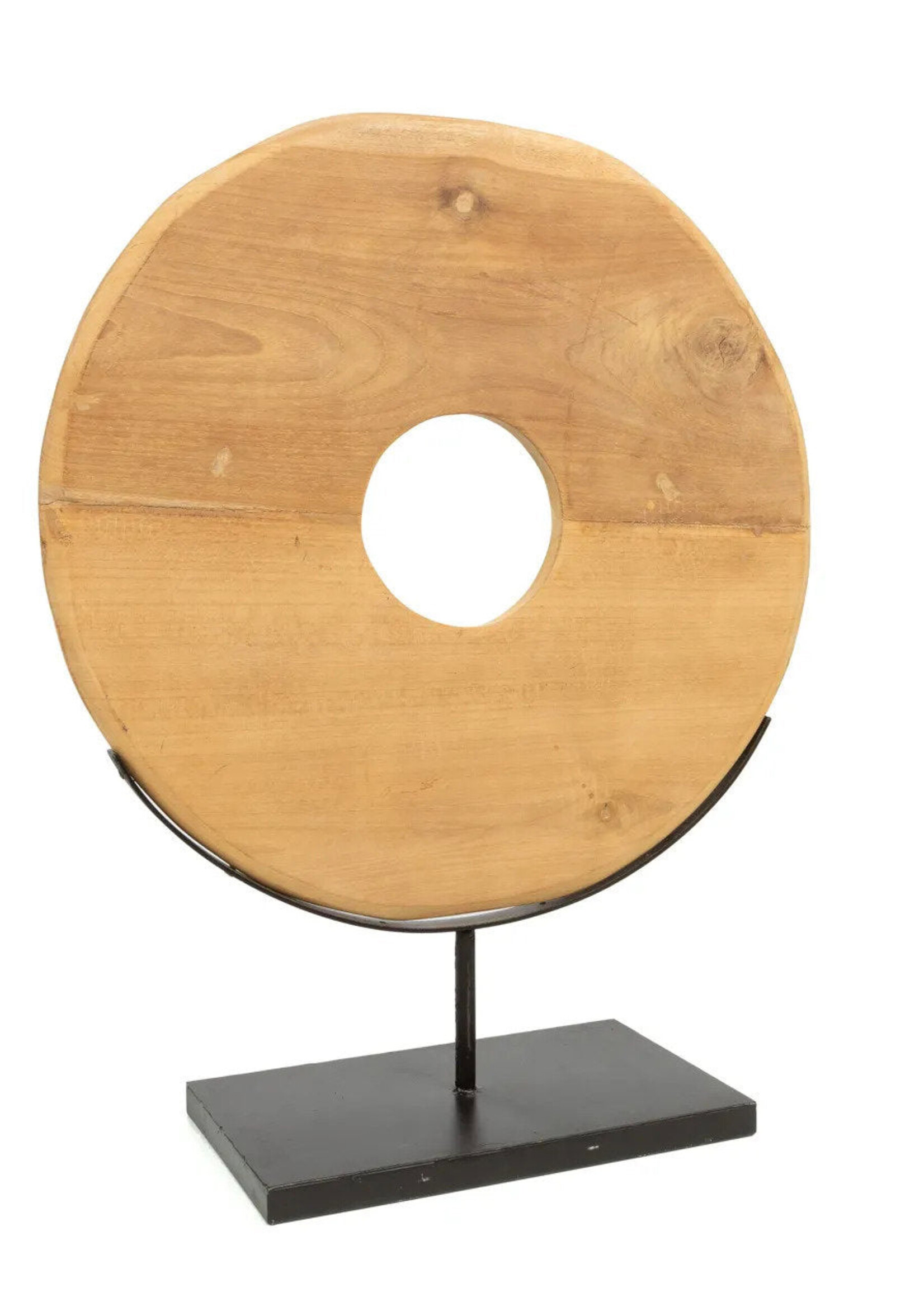 Bazar Bizar Antwerp The Teak Disc on Stand - L