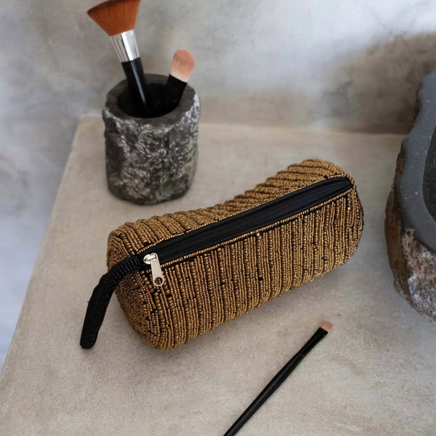 Bazar Bizar Antwerp The Pencil Case - Gold