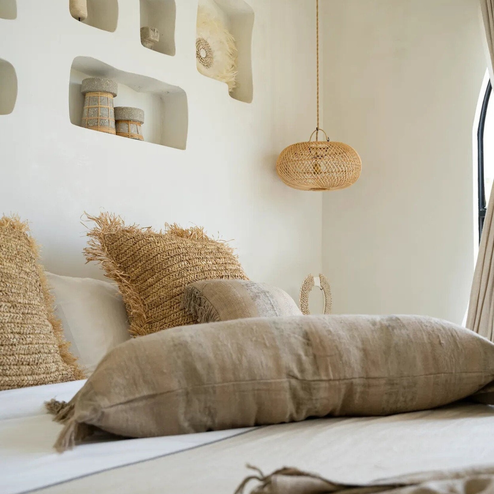 Bazar Bizar Antwerp The Oh My Gee Cushion Cover - Concrete Velvet - 35x100