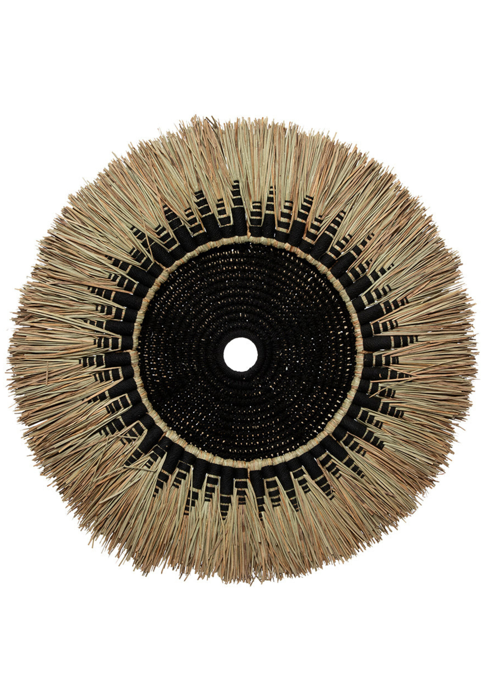 Bazar Bizar Antwerp The Raffia Macramé Wall Deco - Black Natural