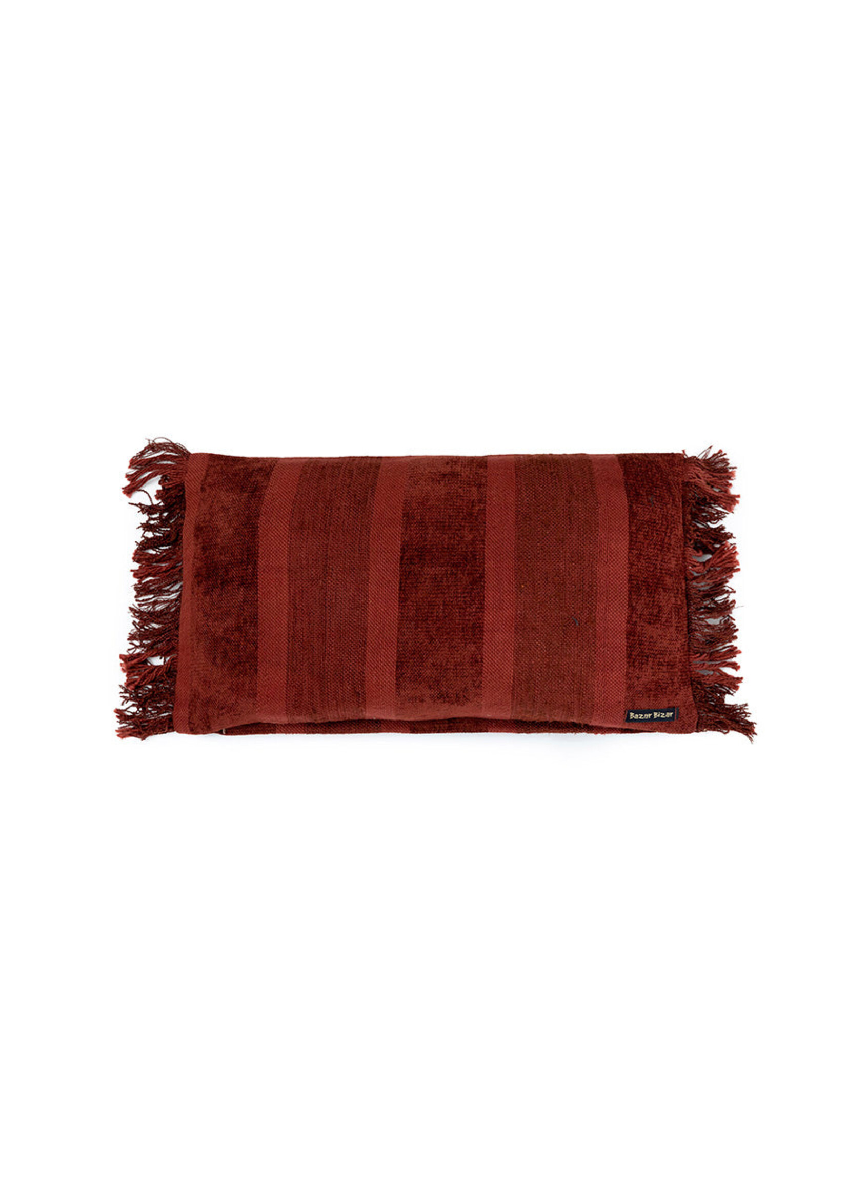 Bazar Bizar Antwerp The Oh My Gee Cushion Cover - Burgundy Velvet - 30x50