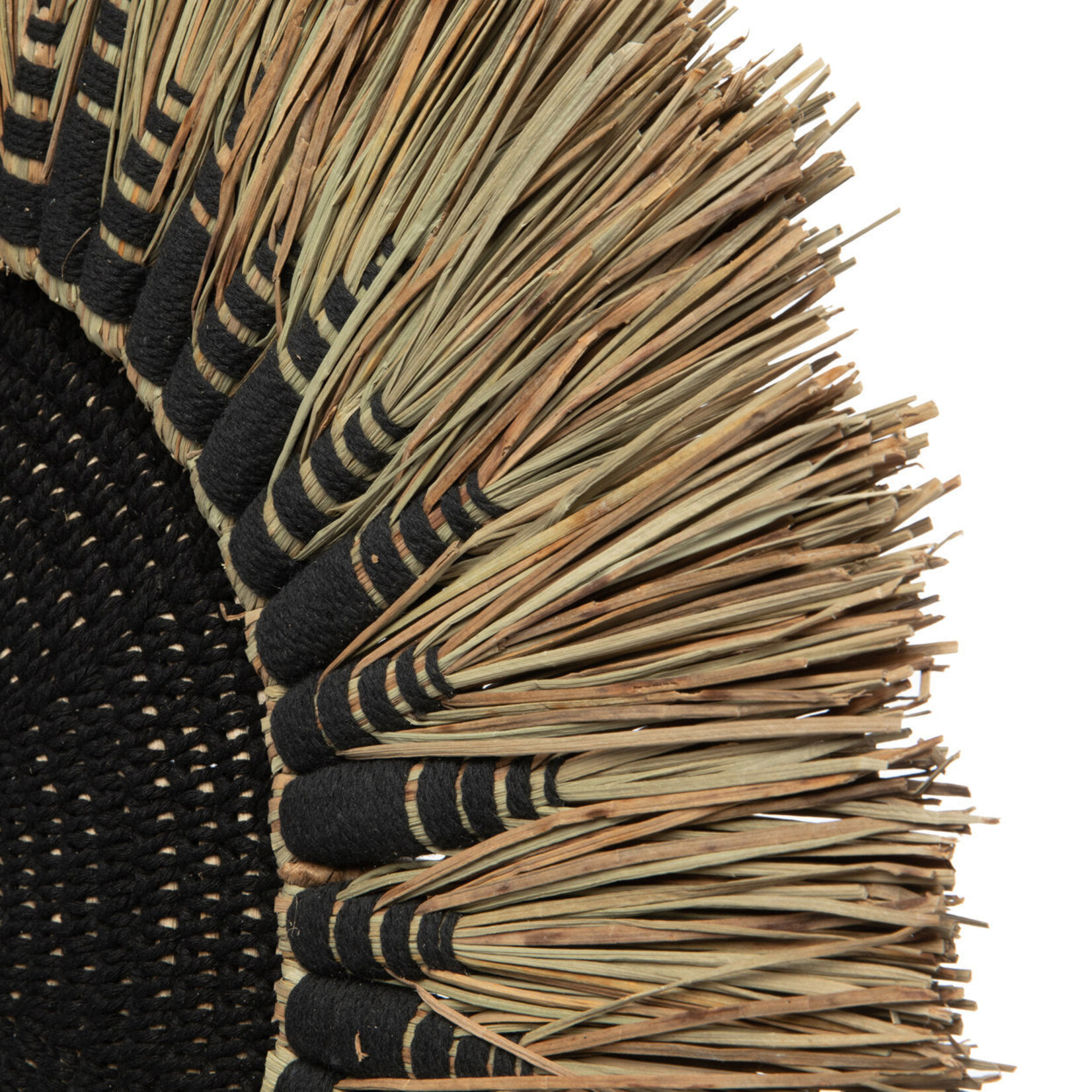 Bazar Bizar Antwerp The Raffia Macramé Wall Deco - Black Natural